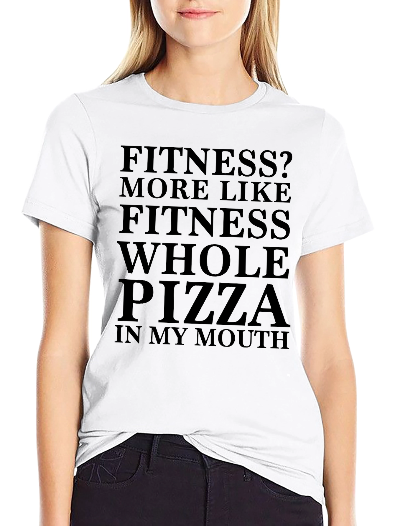 Funny Fitness Whole Pizza T-Shirt - Graphic Tee