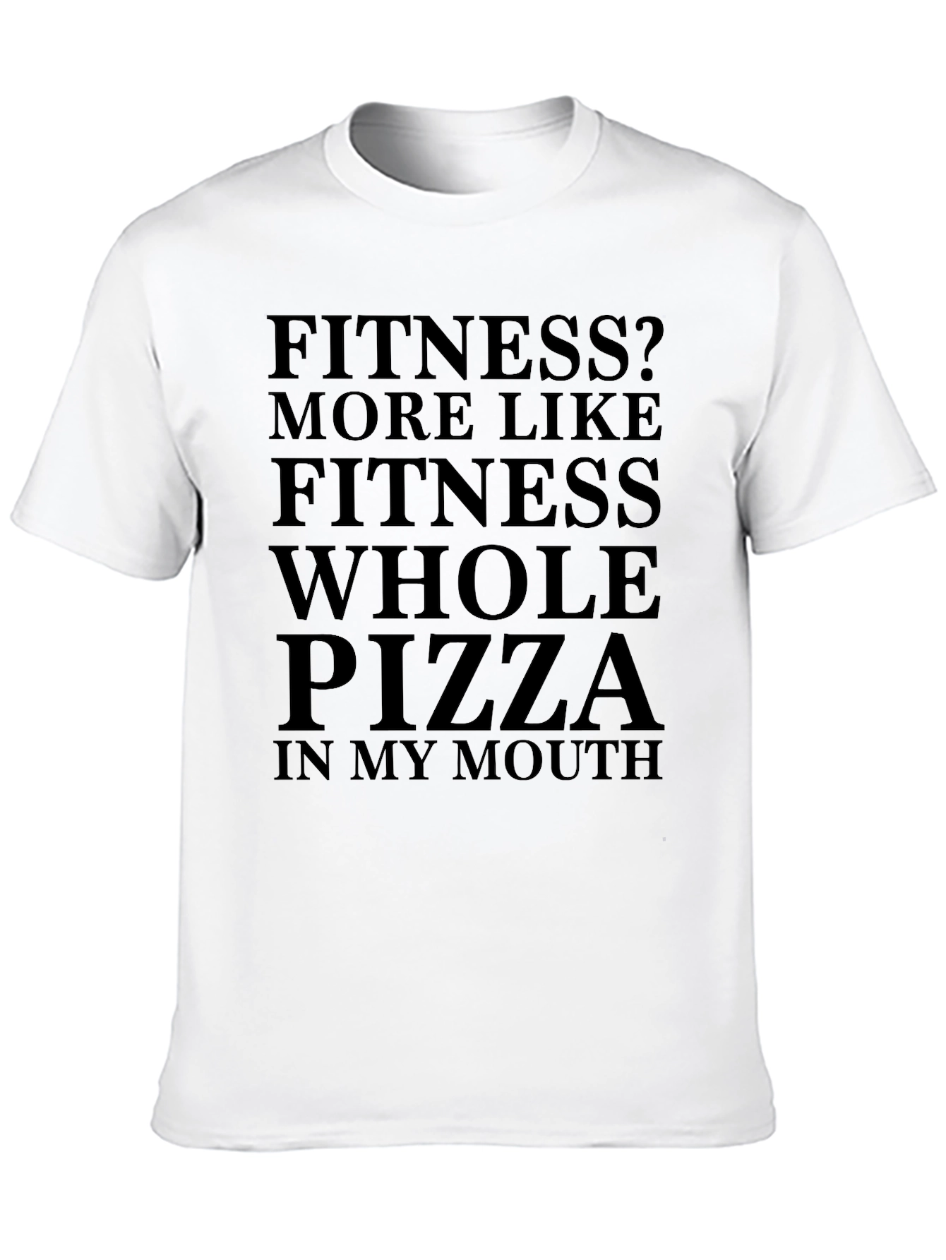 Funny Fitness Whole Pizza T-Shirt - Graphic Tee