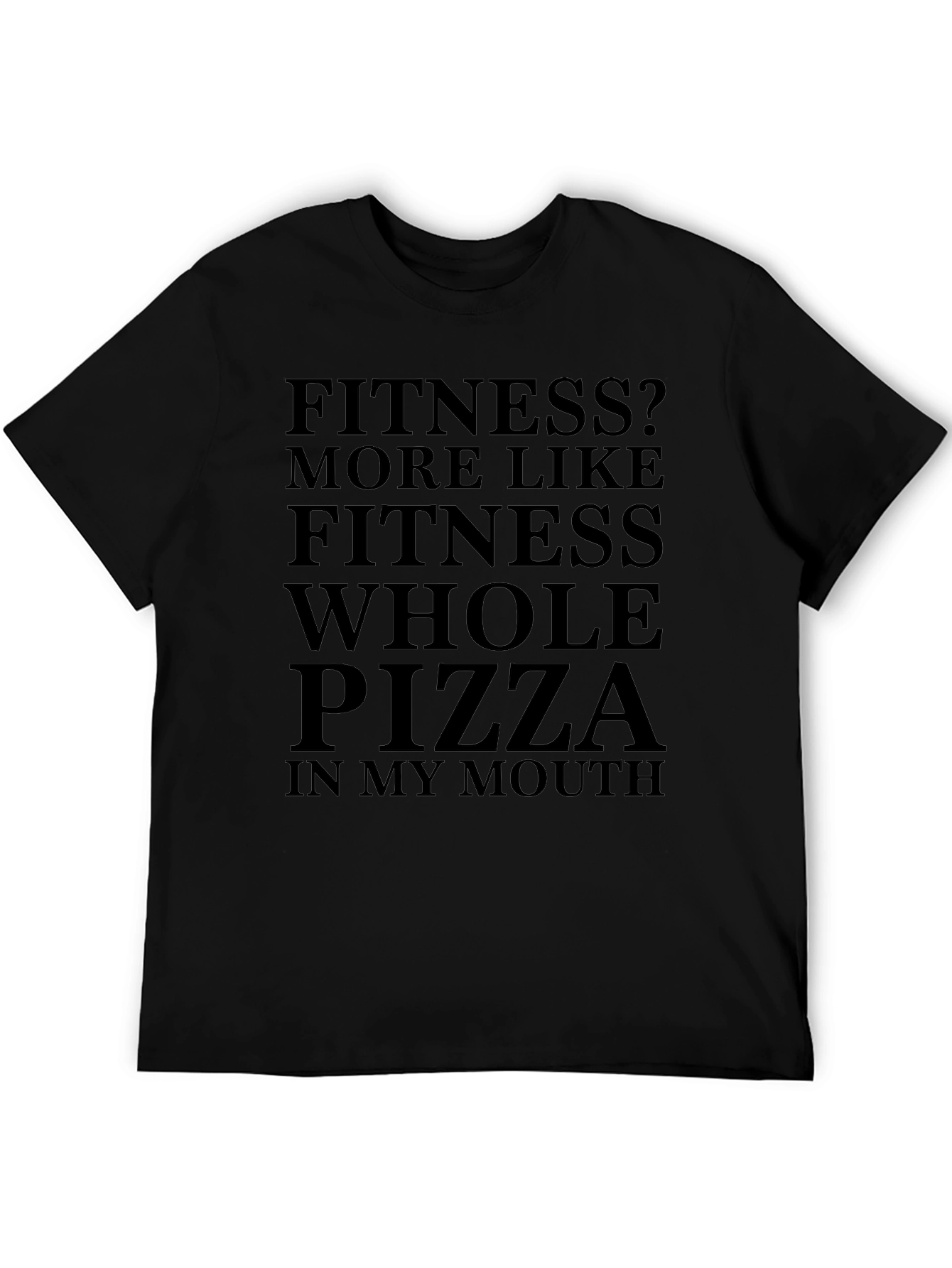 Funny Fitness Whole Pizza T-Shirt - Graphic Tee