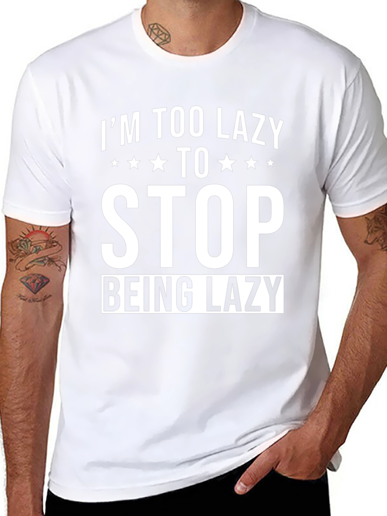 Im Too Lazy T-Shirt - Funny Graphic Tee