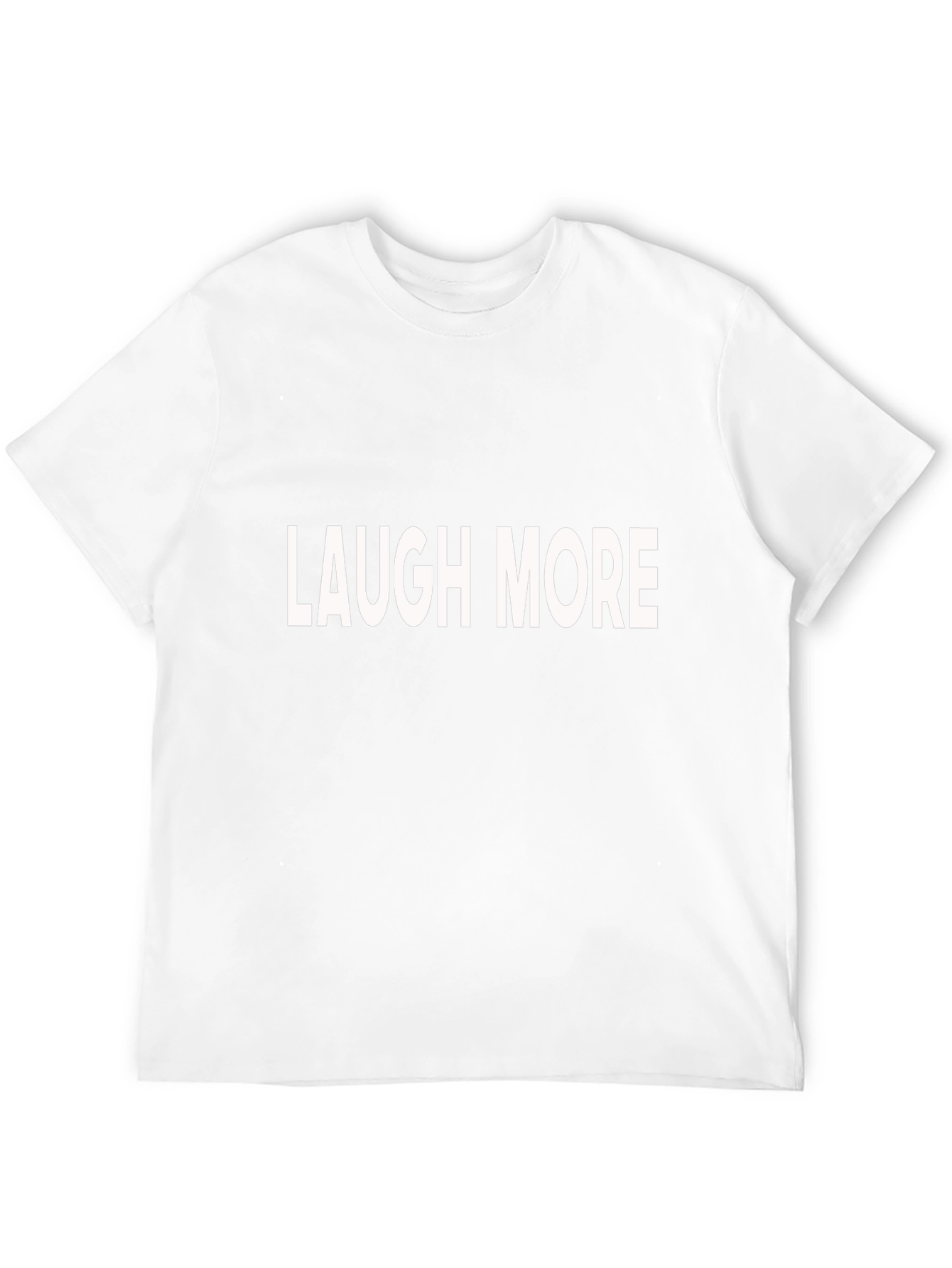 Laugh More Black Graphic T-Shirt
