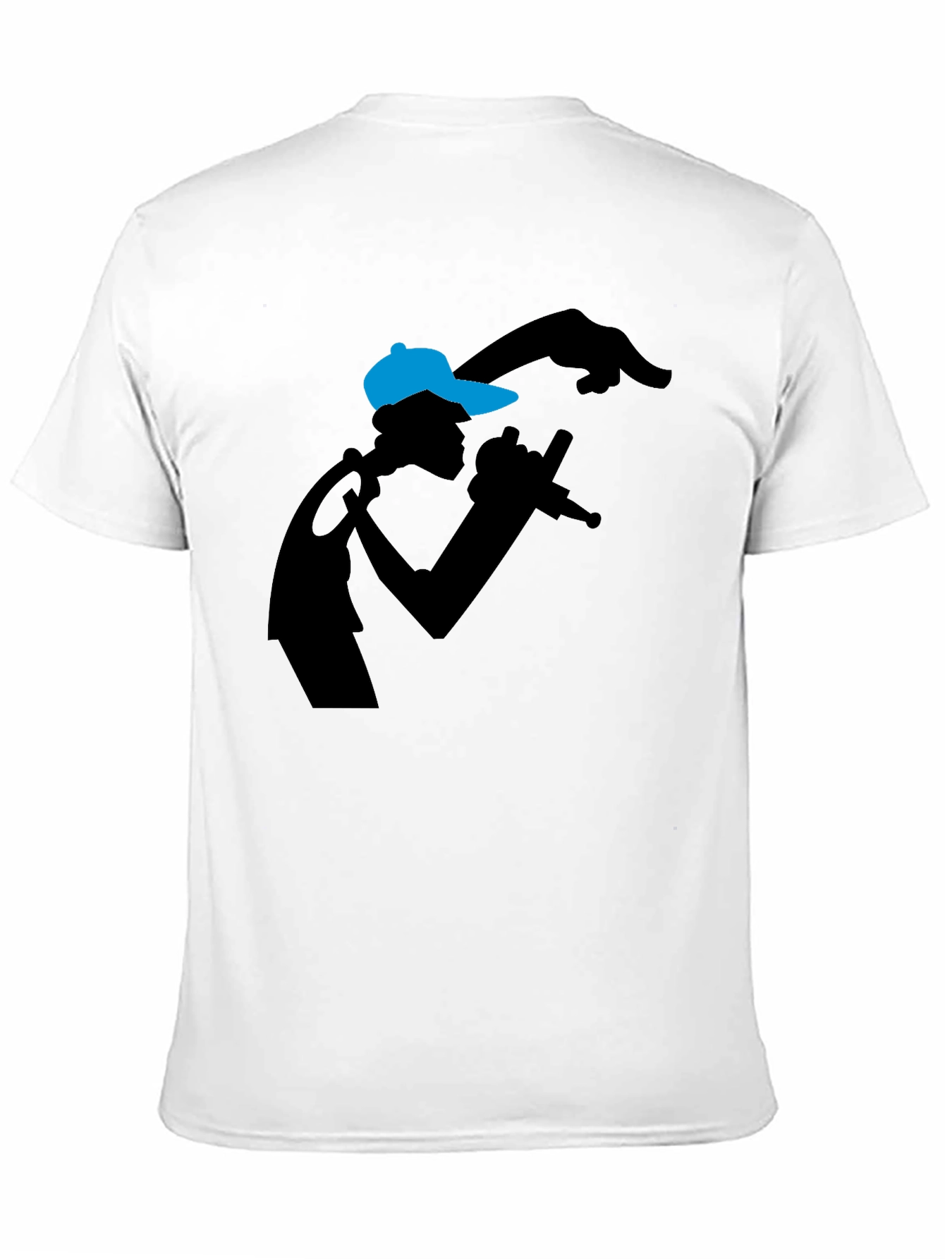 Rapper Silhouette Graphic Tee - Black T-Shirt