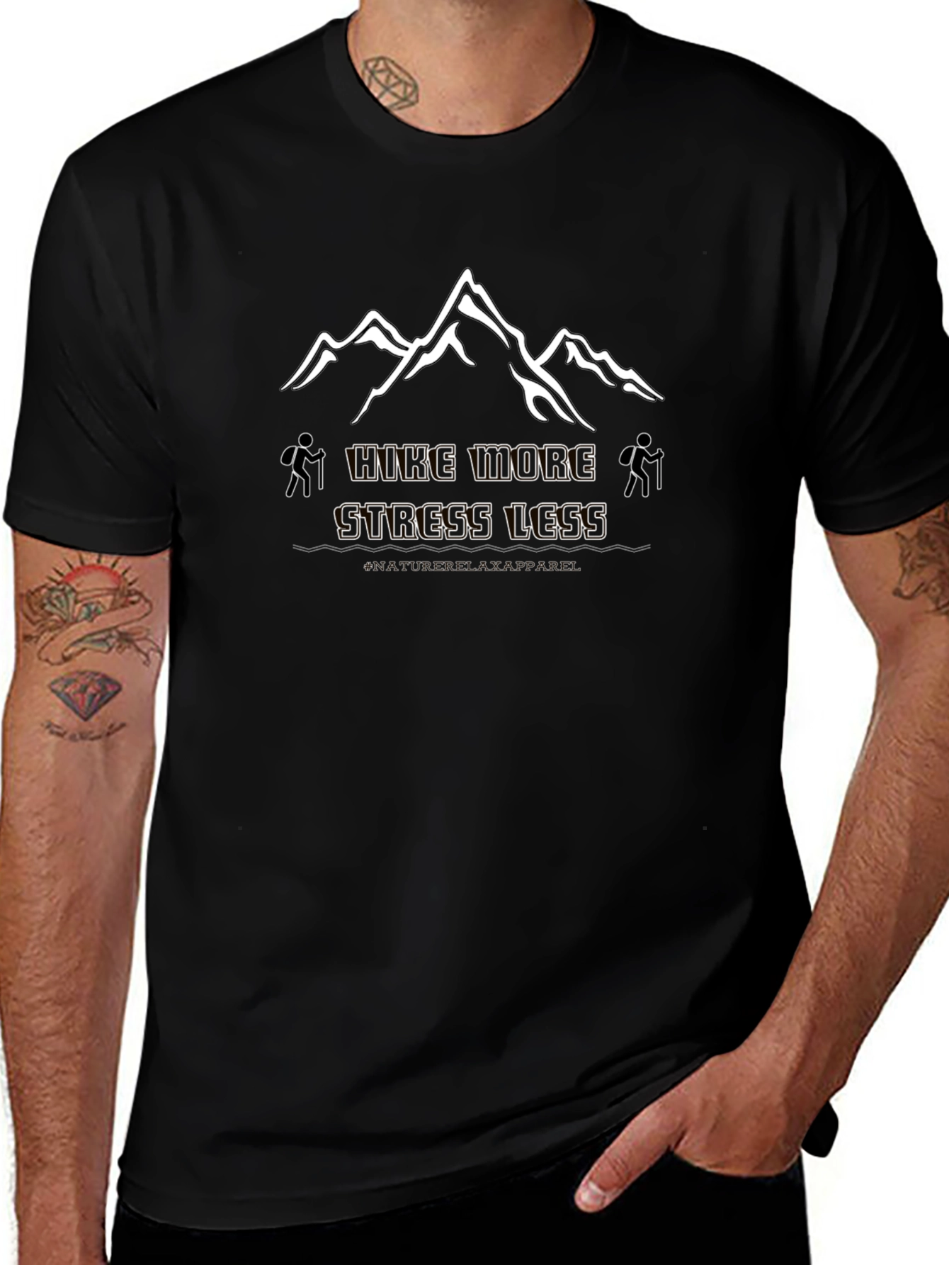 Hike More Stress Less Graphic Tee