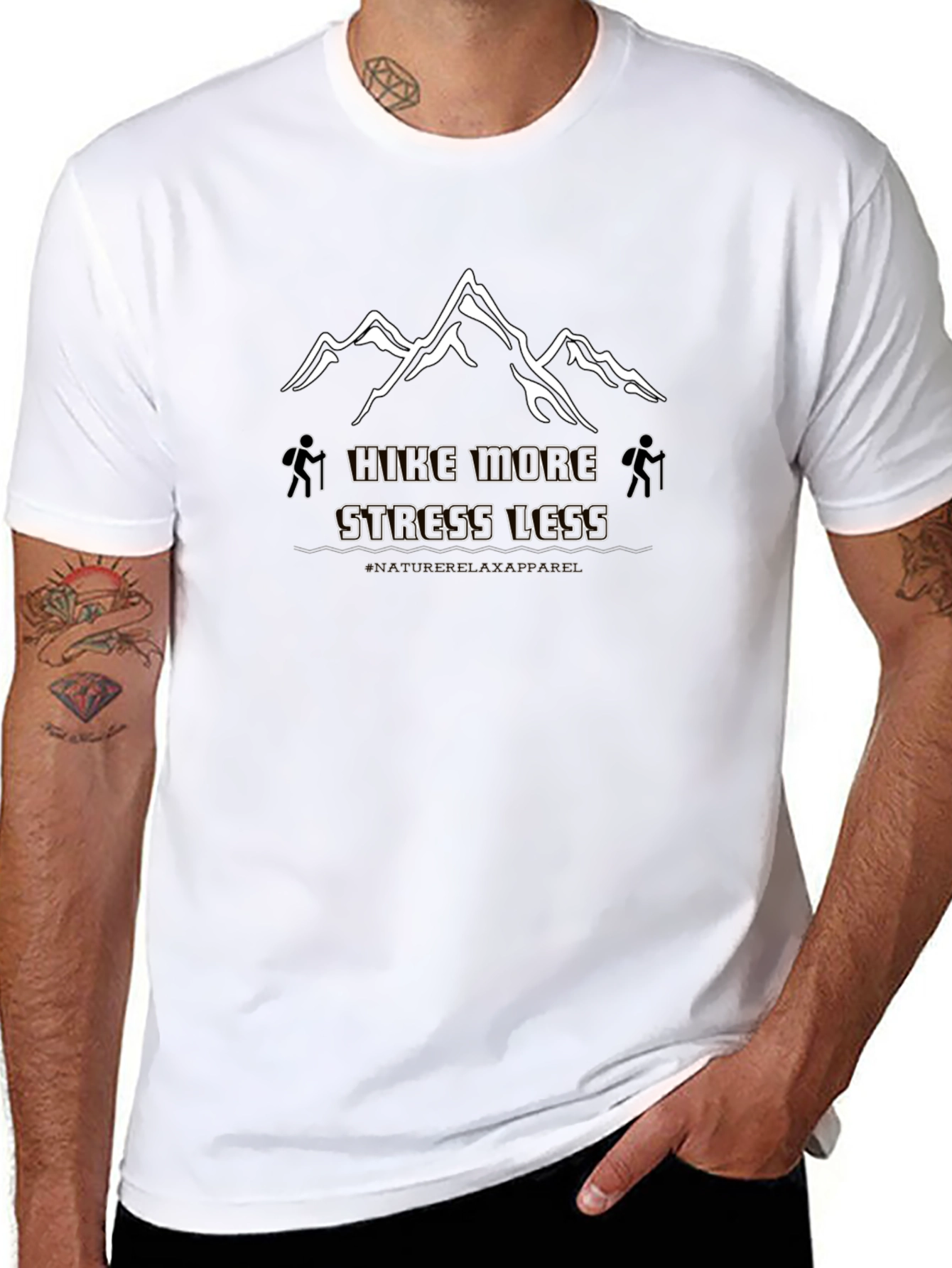 Hike More Stress Less Graphic Tee