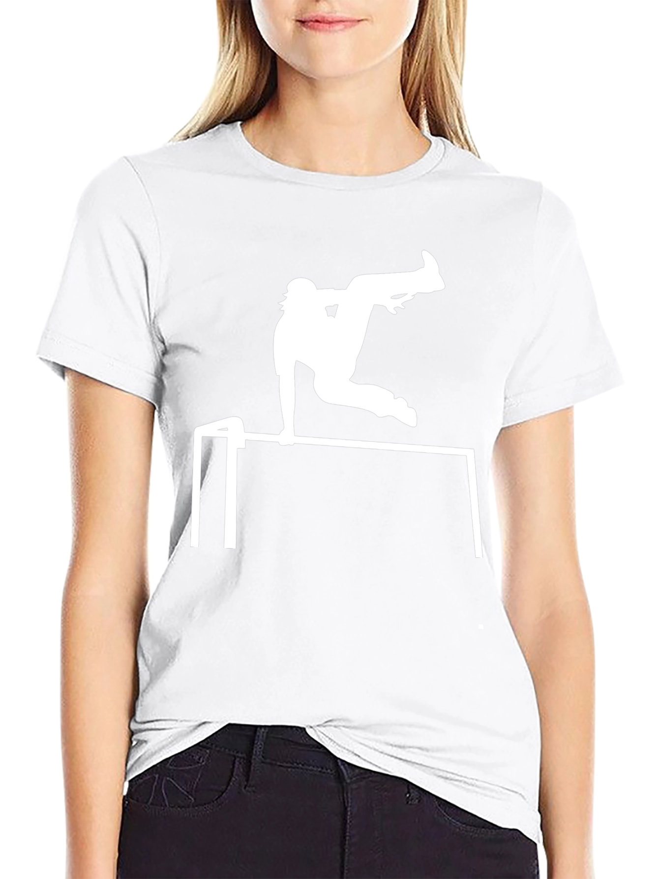 Parkour T-Shirt: Black Tee with White Graphic