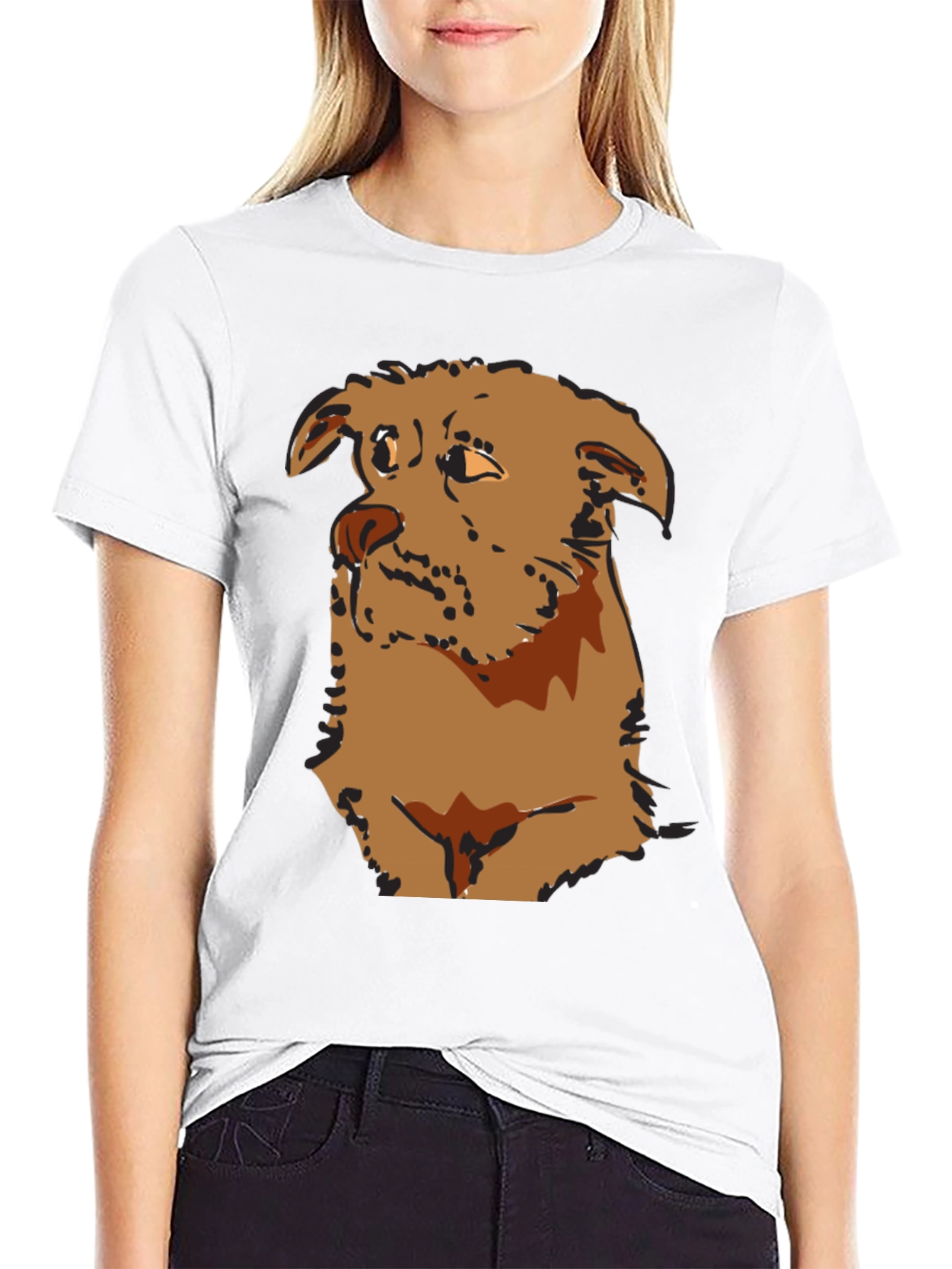 Dog Graphic T-Shirt - Casual Style