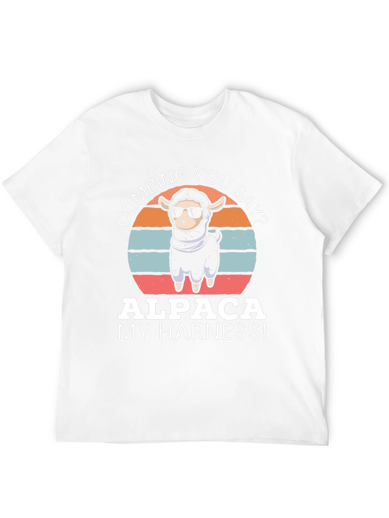 Alpaca Climbing T-Shirt - Funny Alpaca Harness Tee