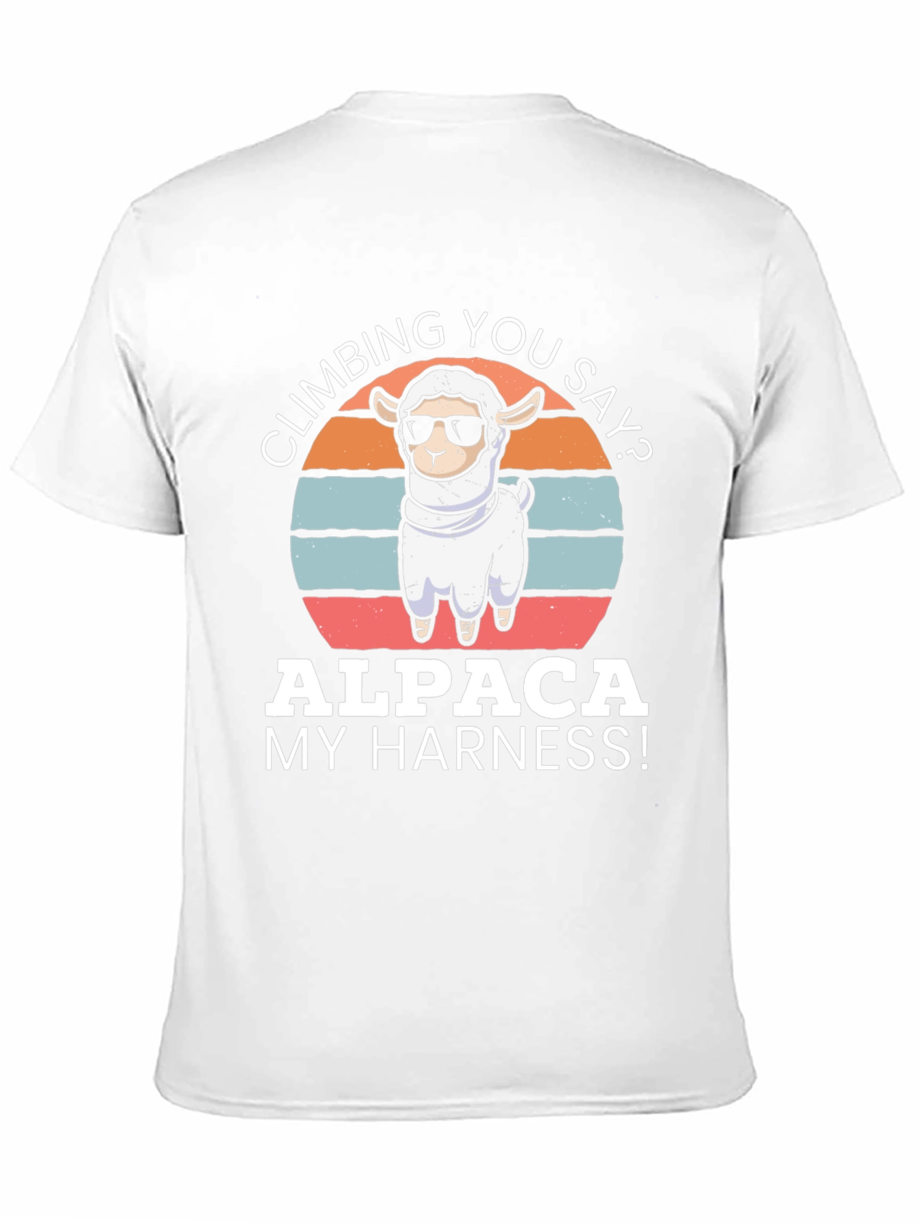Alpaca Climbing T-Shirt - Funny Alpaca Harness Tee