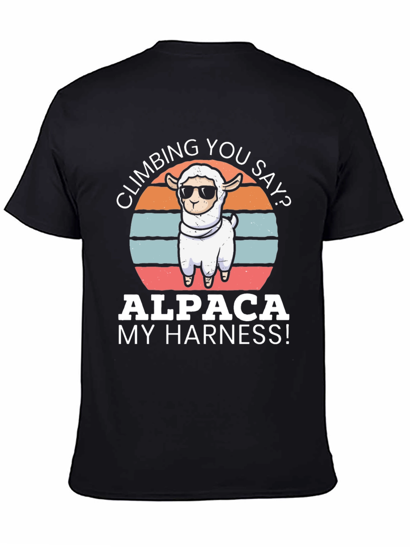 Alpaca Climbing T-Shirt - Funny Alpaca Harness Tee