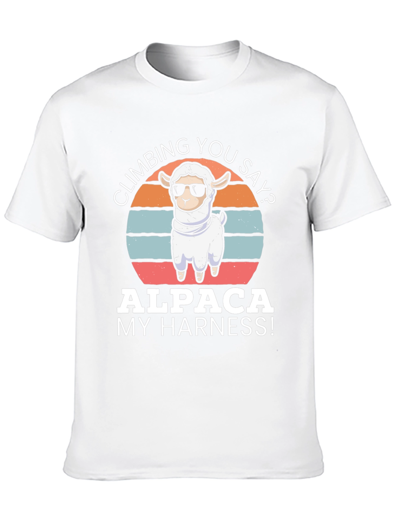 Alpaca Climbing T-Shirt - Funny Alpaca Harness Tee