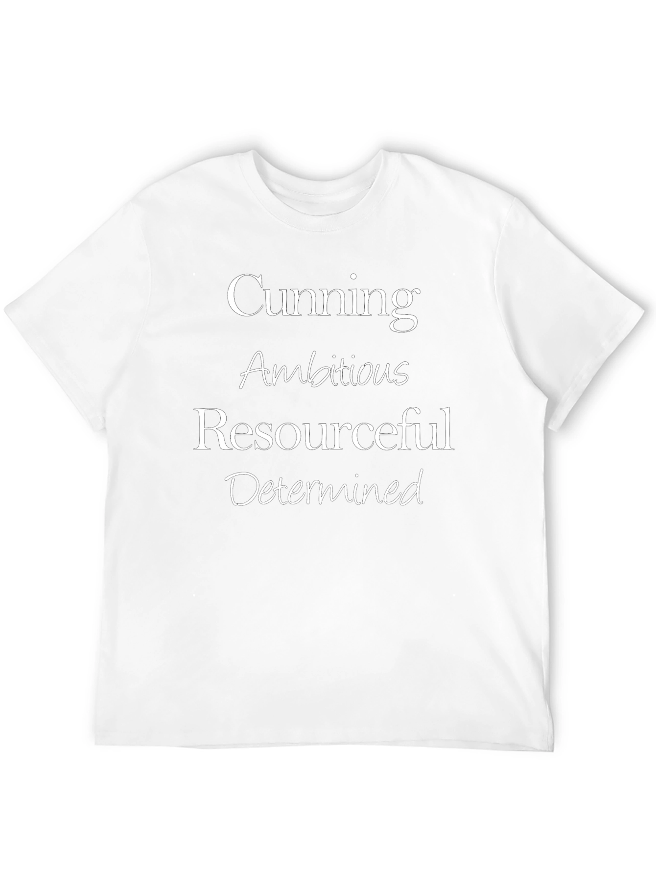 Cunning Ambitious Mens Black T-Shirt