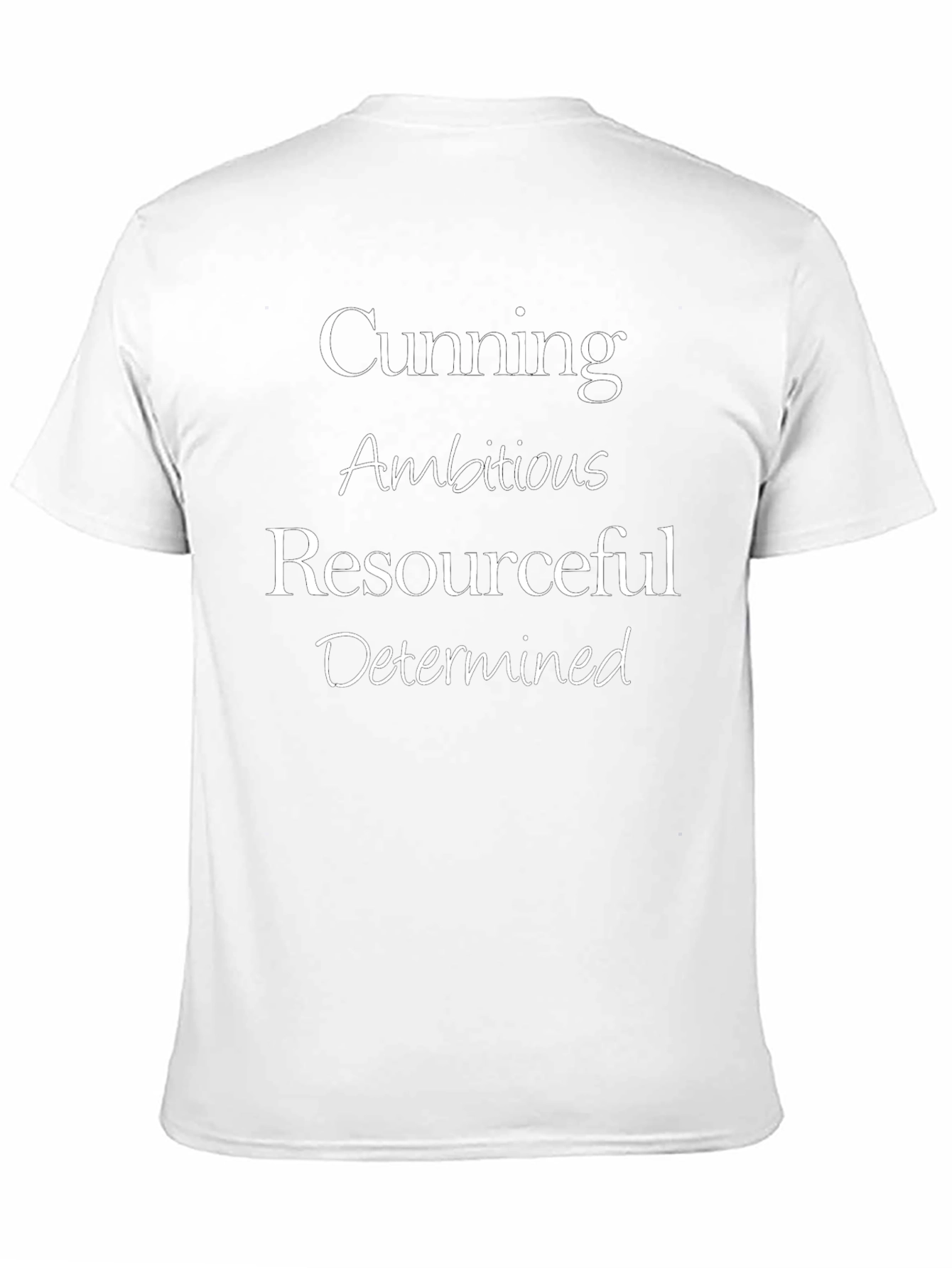 Cunning Ambitious Mens Black T-Shirt