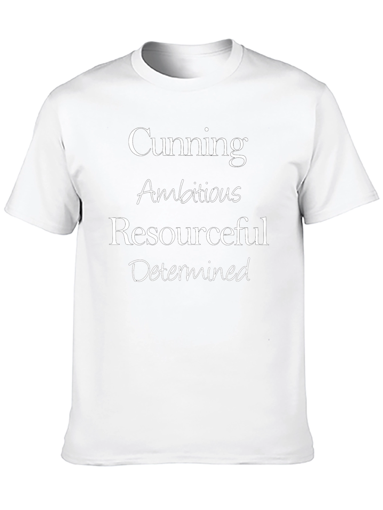 Cunning Ambitious Mens Black T-Shirt