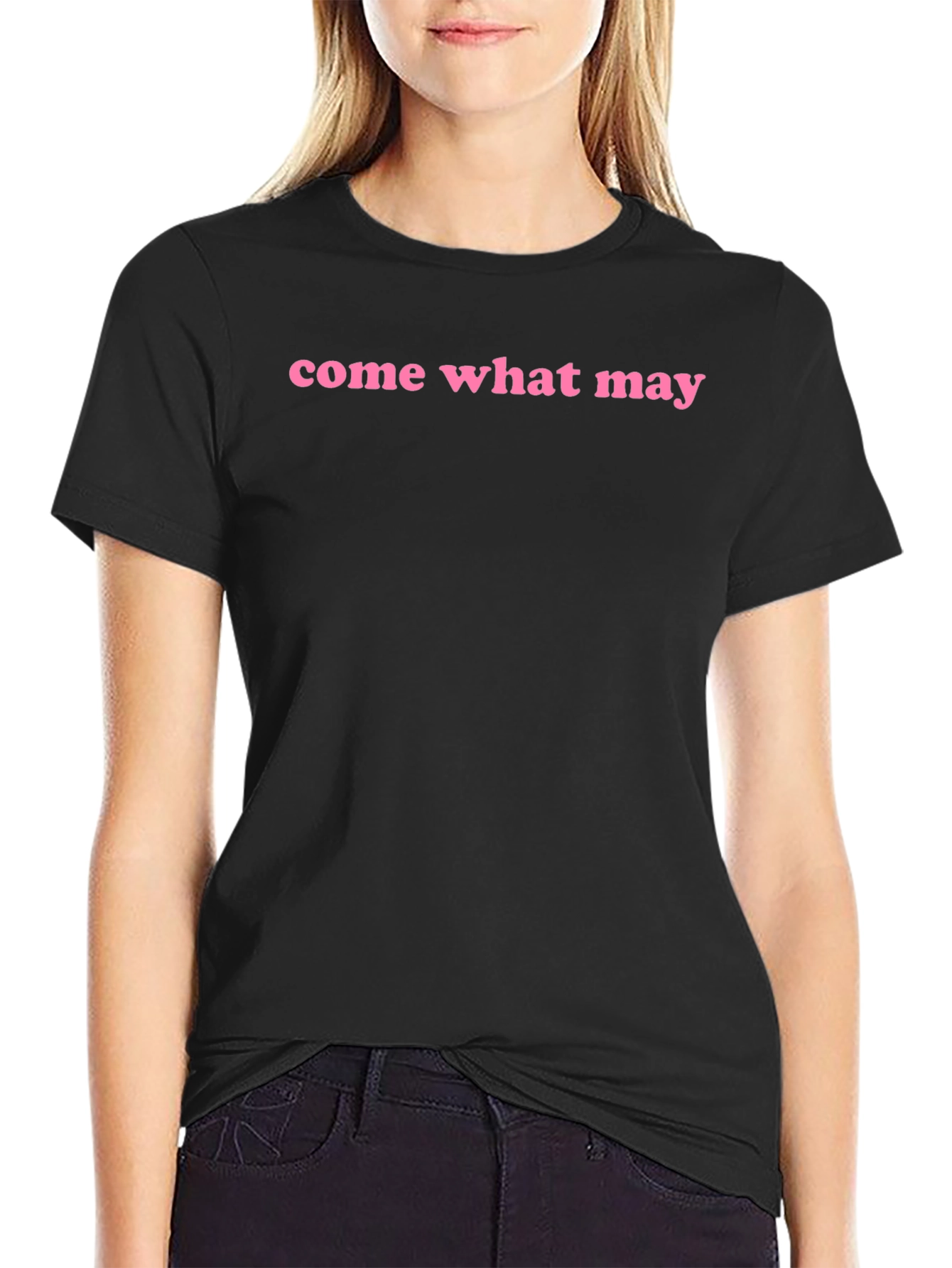 Come What May Graphic Tee - Black