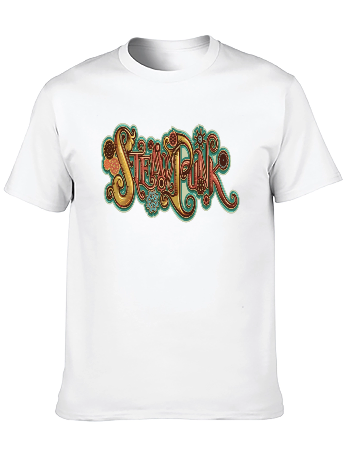 Steampunk Graphic Tee - Black Cotton T-Shirt