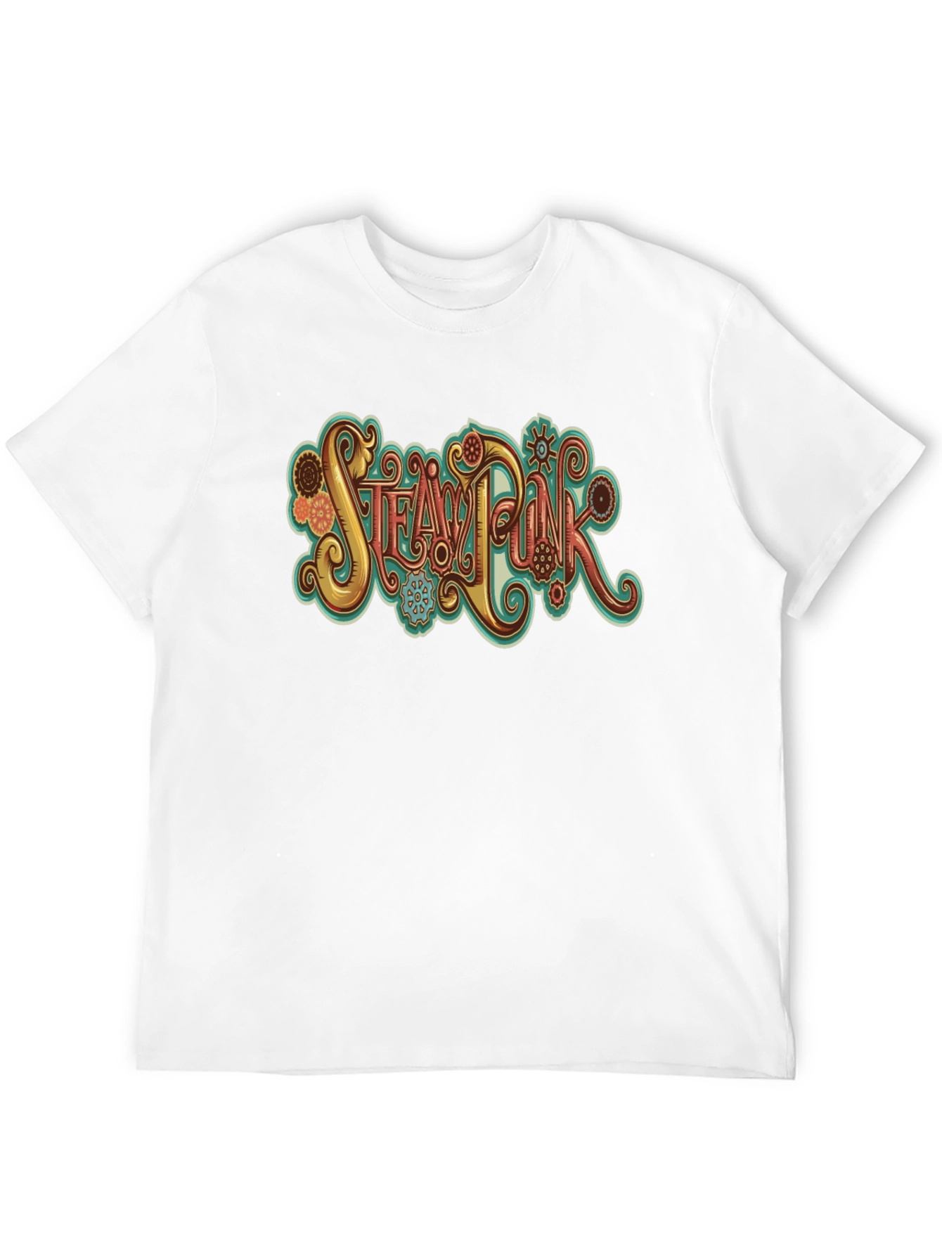 Steampunk Graphic Tee - Black Cotton T-Shirt