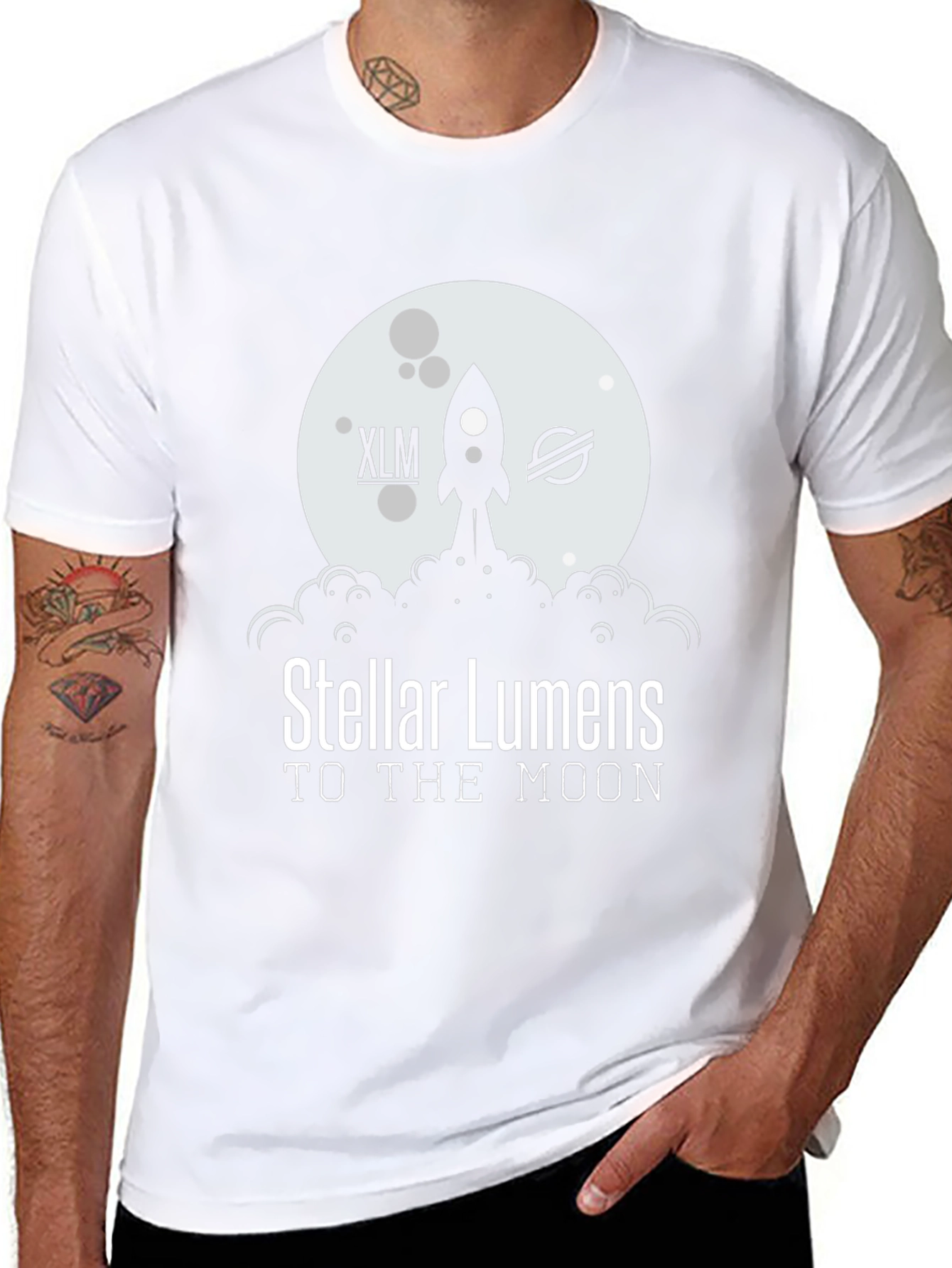 Stellar Lumens Crypto T-Shirt - To The Moon XLM