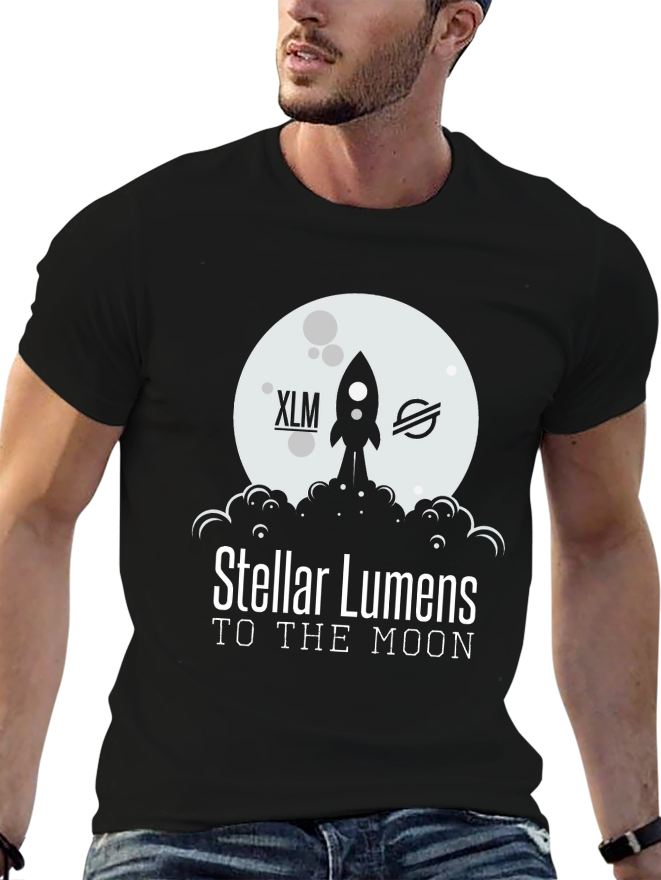 Stellar Lumens Crypto T-Shirt - To The Moon XLM