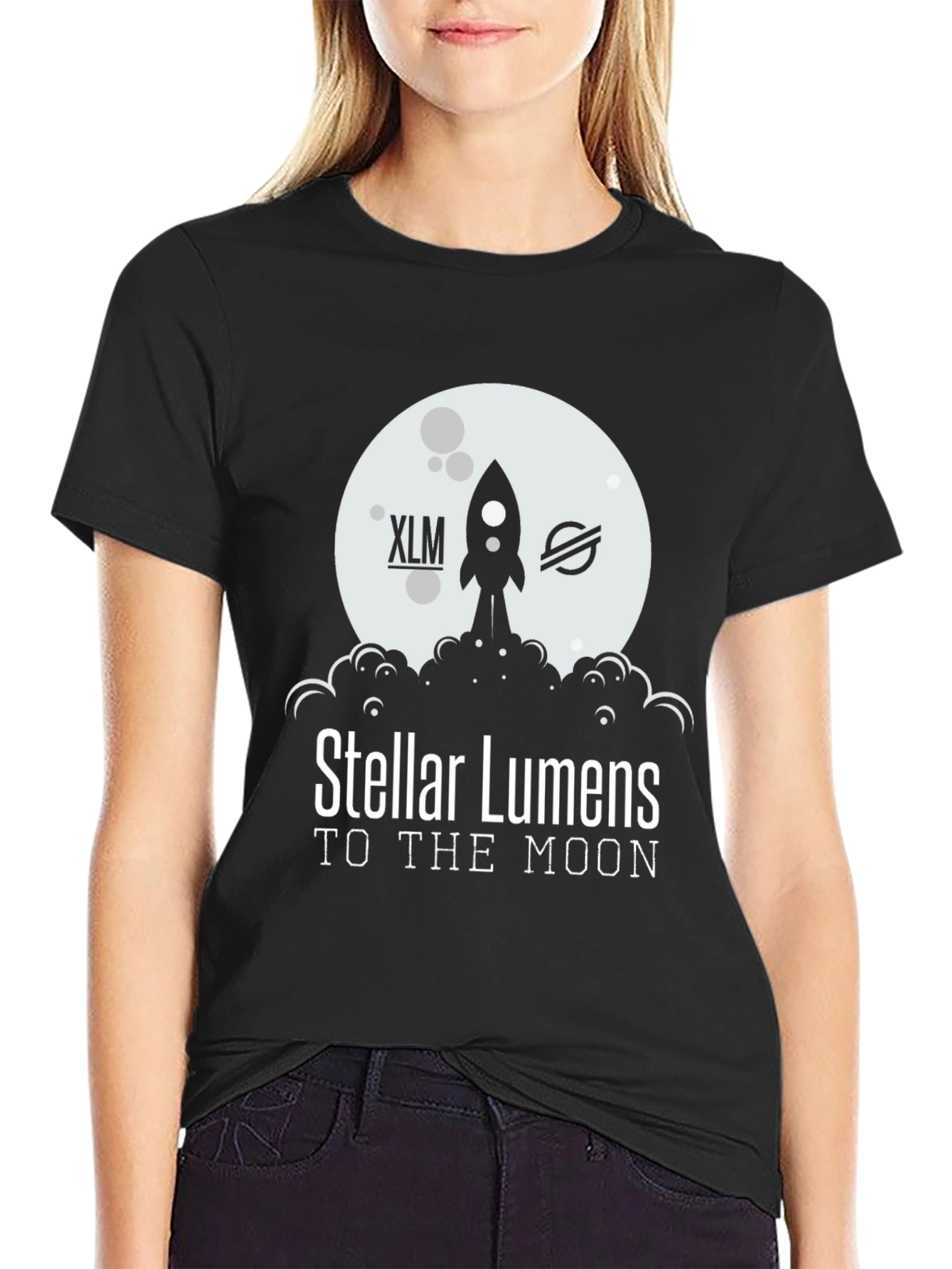 Stellar Lumens Crypto T-Shirt - To The Moon XLM