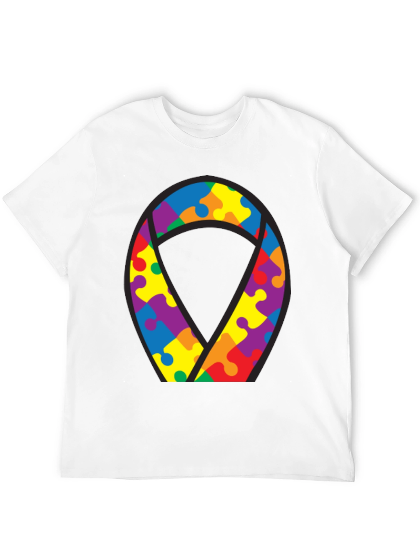 Autism Awareness Puzzle Ribbon T-Shirt