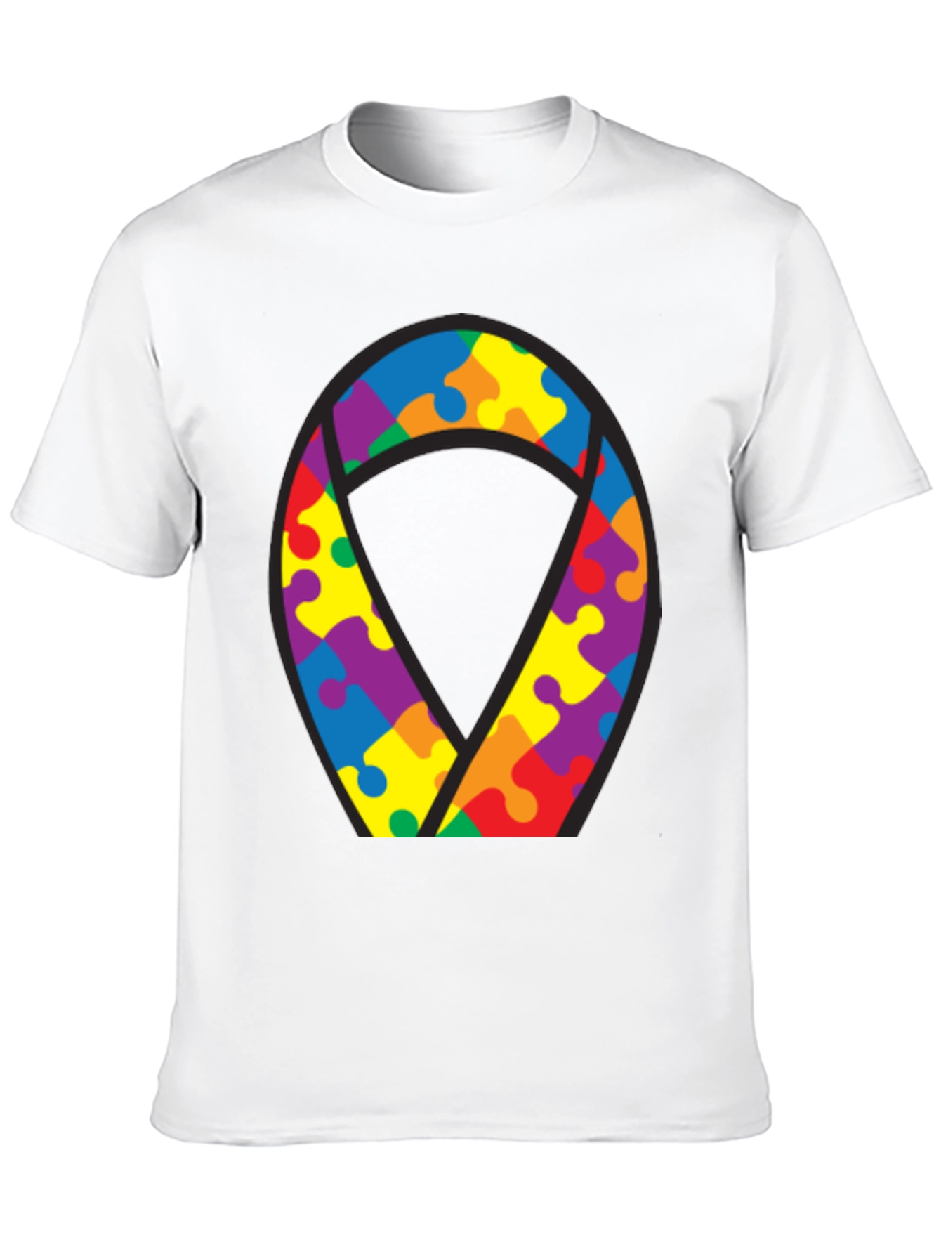 Autism Awareness Puzzle Ribbon T-Shirt