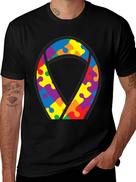 Autism Awareness Puzzle Ribbon T-Shirt