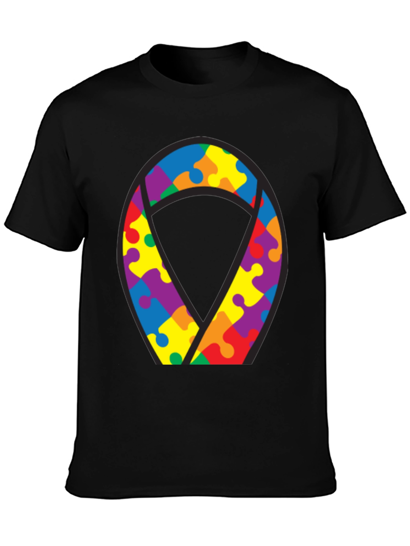 Autism Awareness Puzzle Ribbon T-Shirt