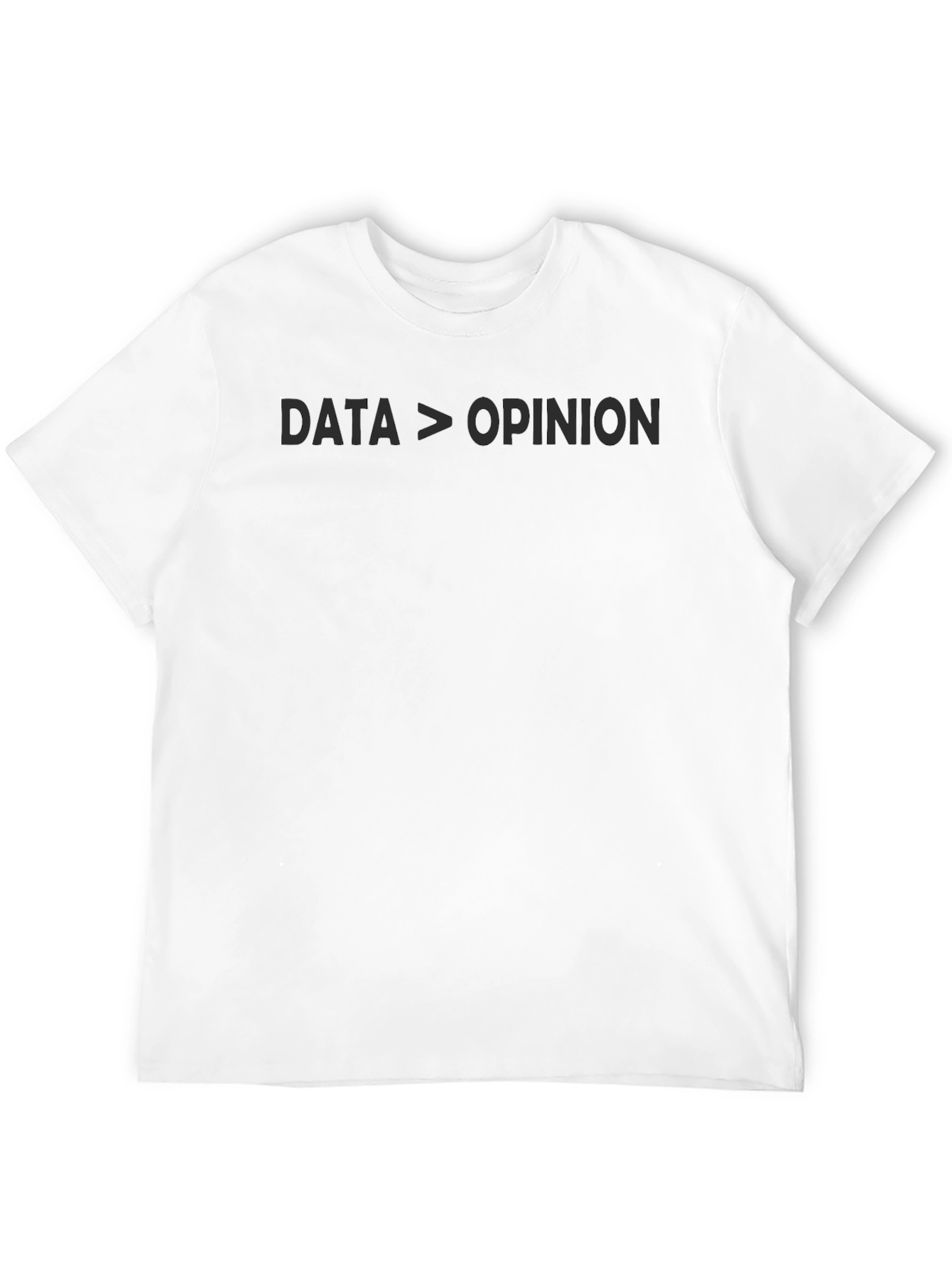 Data Over Opinion Black Graphic Tee