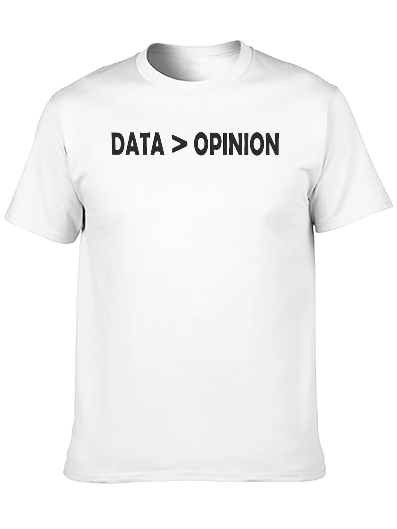 Data Over Opinion Black Graphic Tee