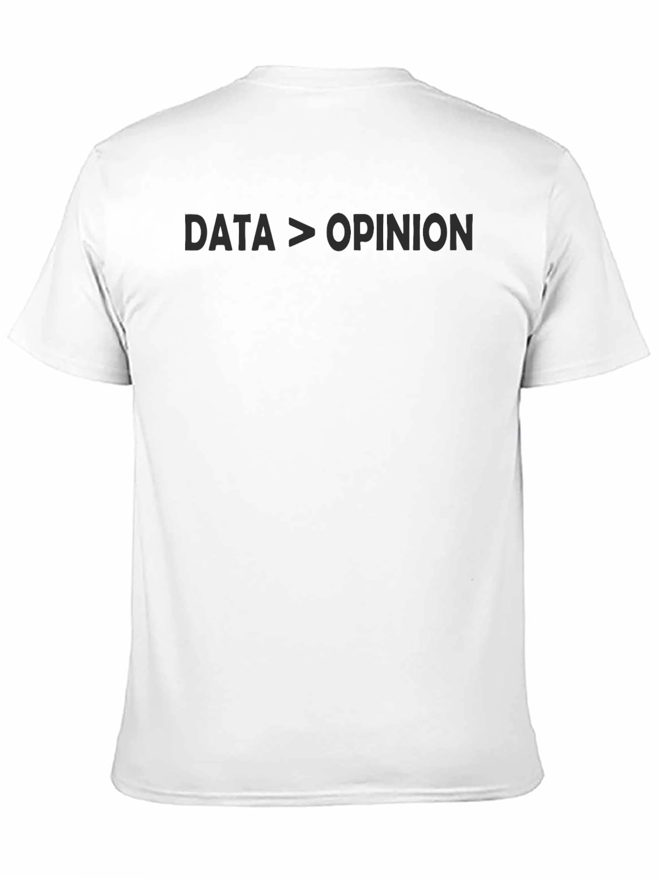 Data Over Opinion Black Graphic Tee