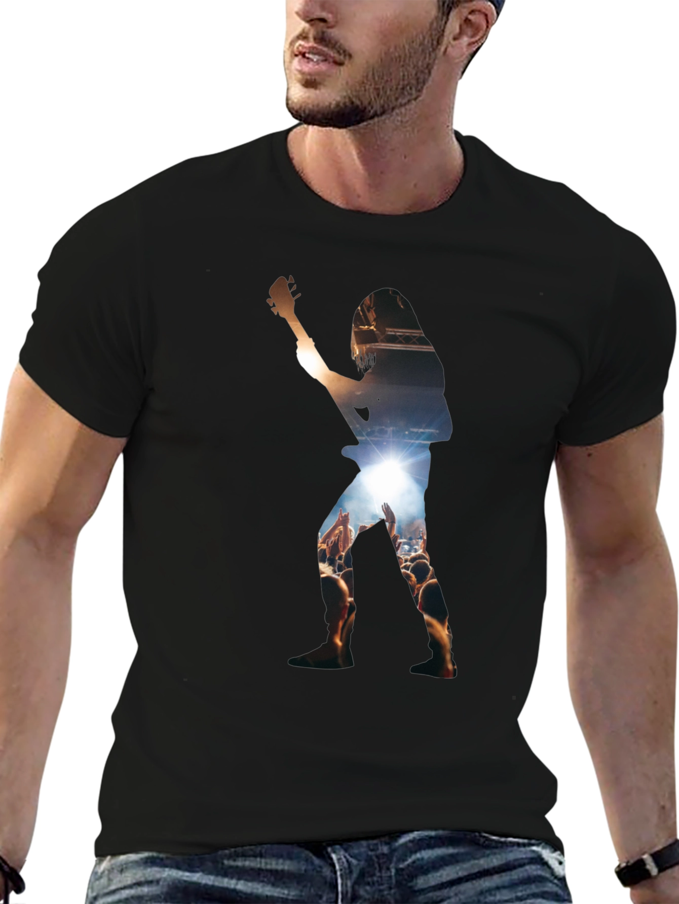 Rock Concert Silhouette Graphic T-Shirt