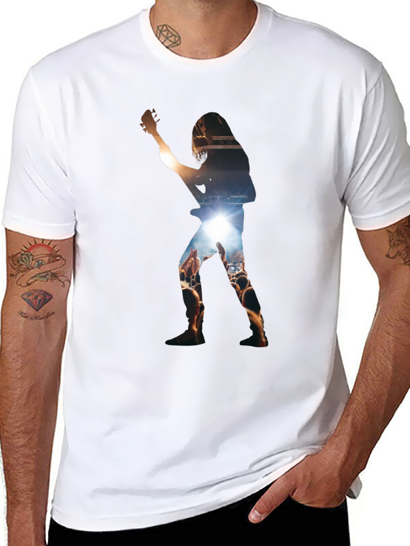 Rock Concert Silhouette Graphic T-Shirt