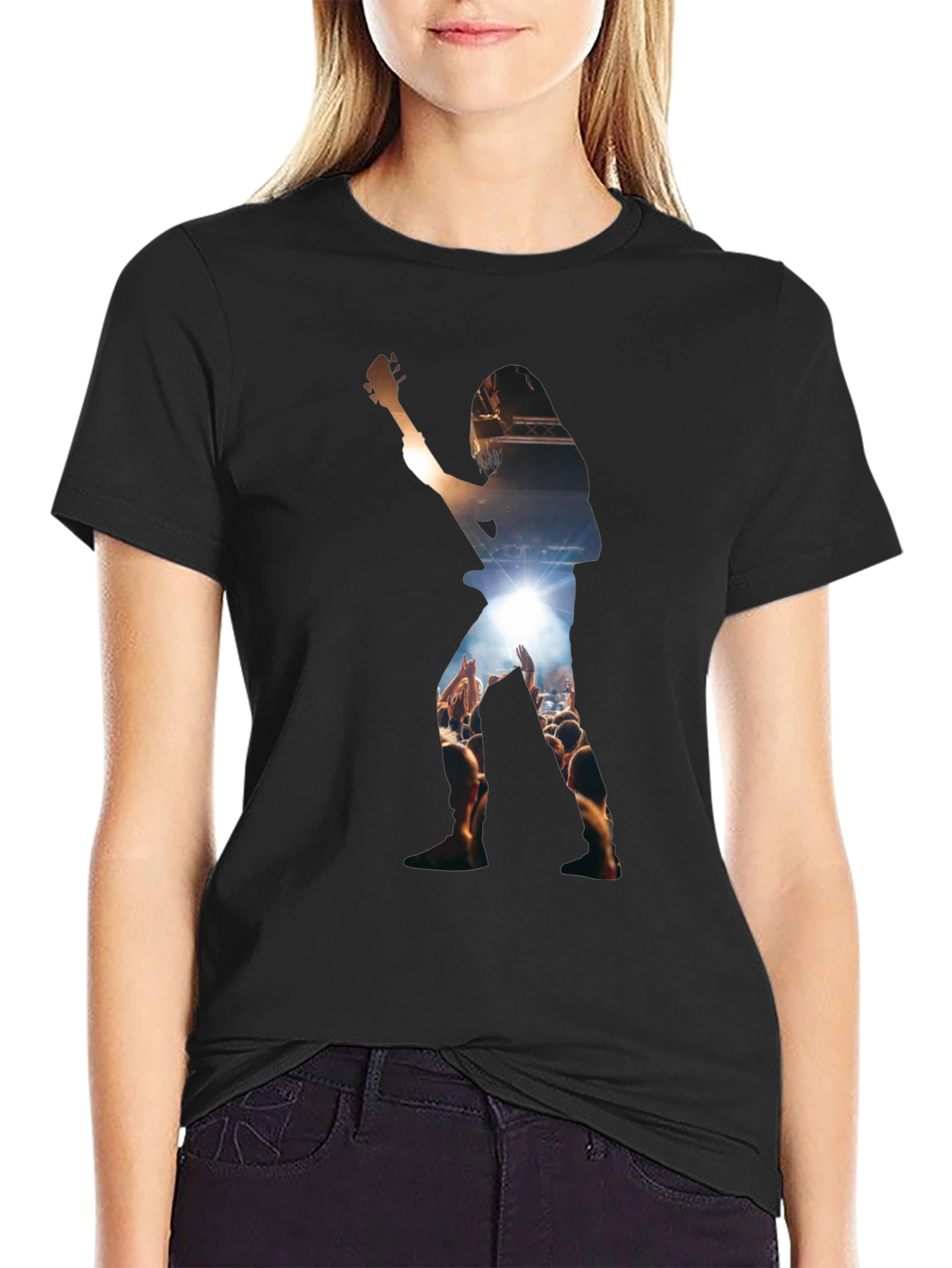 Rock Concert Silhouette Graphic T-Shirt