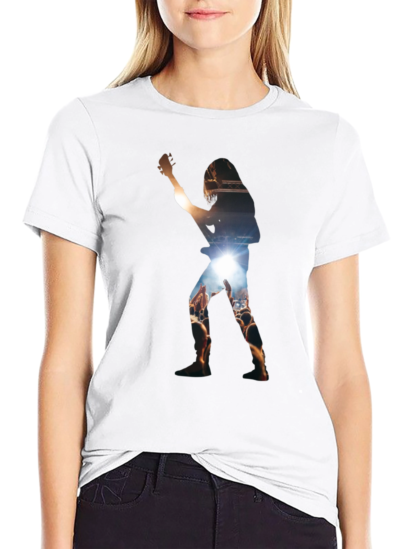 Rock Concert Silhouette Graphic T-Shirt