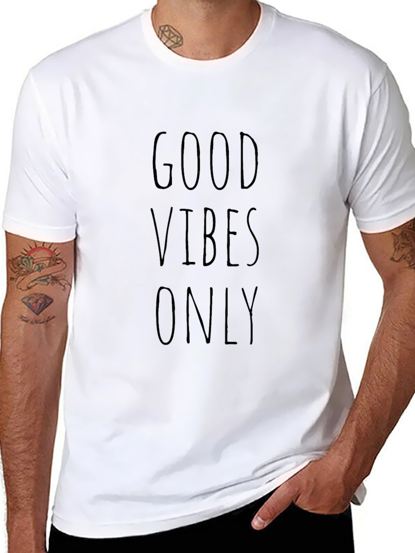 Good Vibes Only Black Graphic Tee