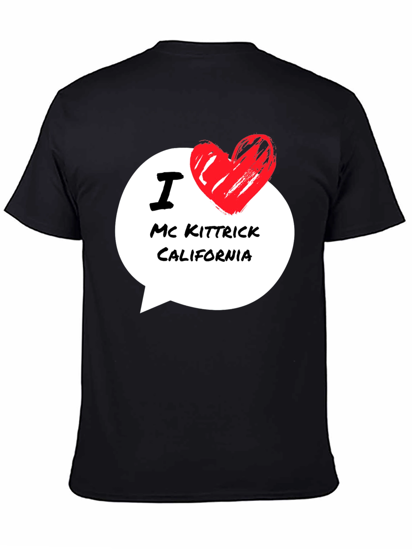 I Love Mc Kittrick California Black T-Shirt