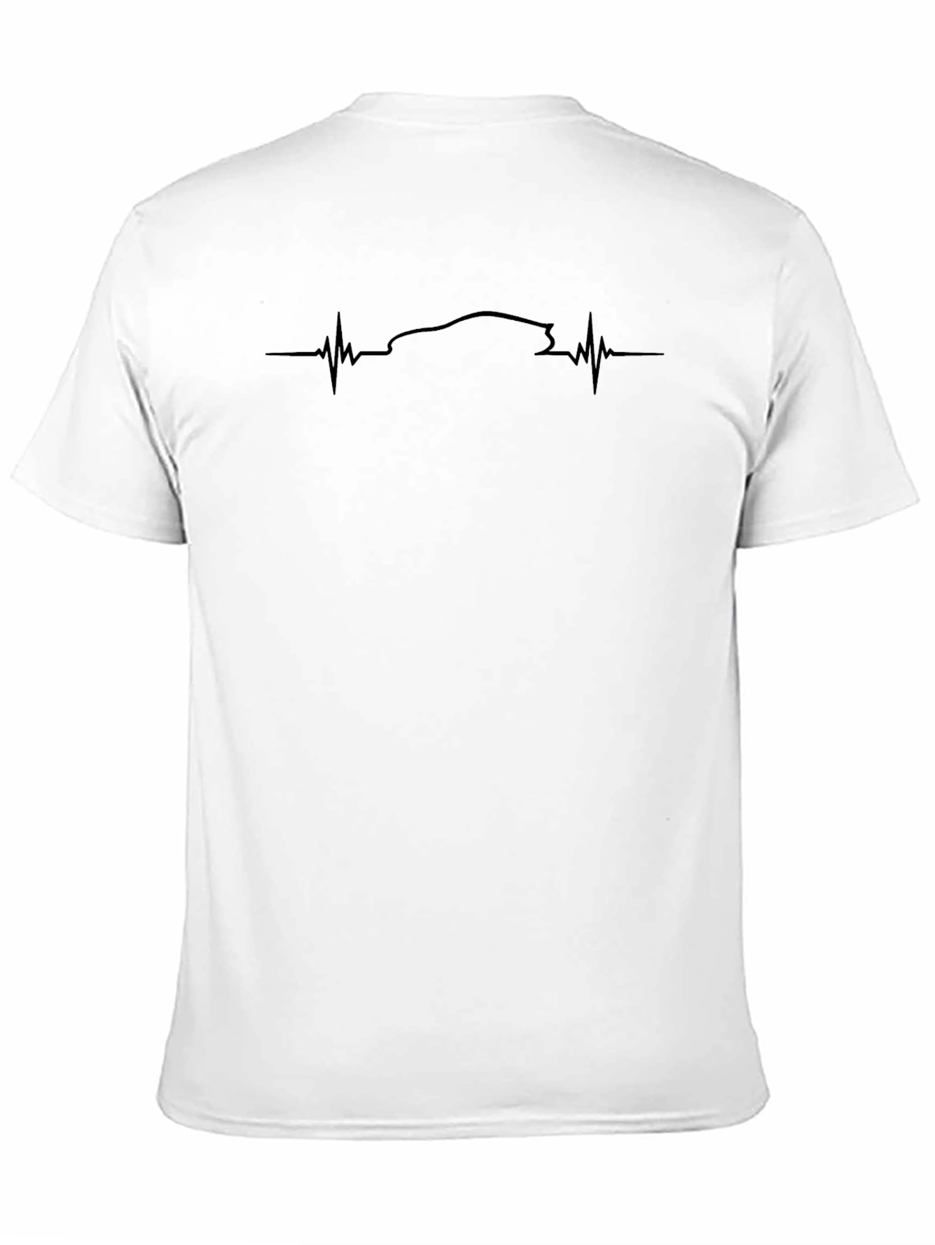 Car Heartbeat Graphic T-Shirt - Mens Black Tee