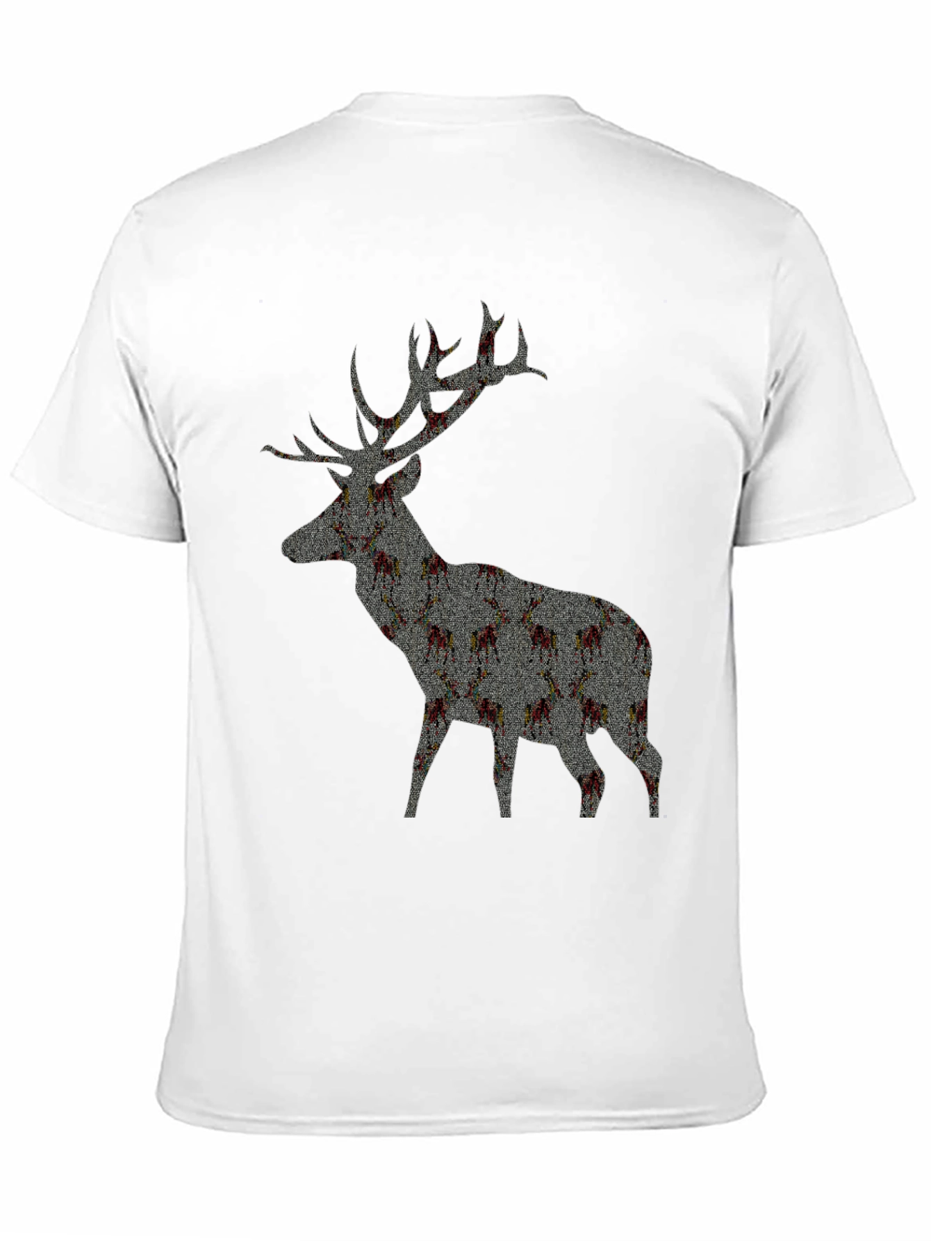 Deer Silhouette Graphic T-Shirt - Black