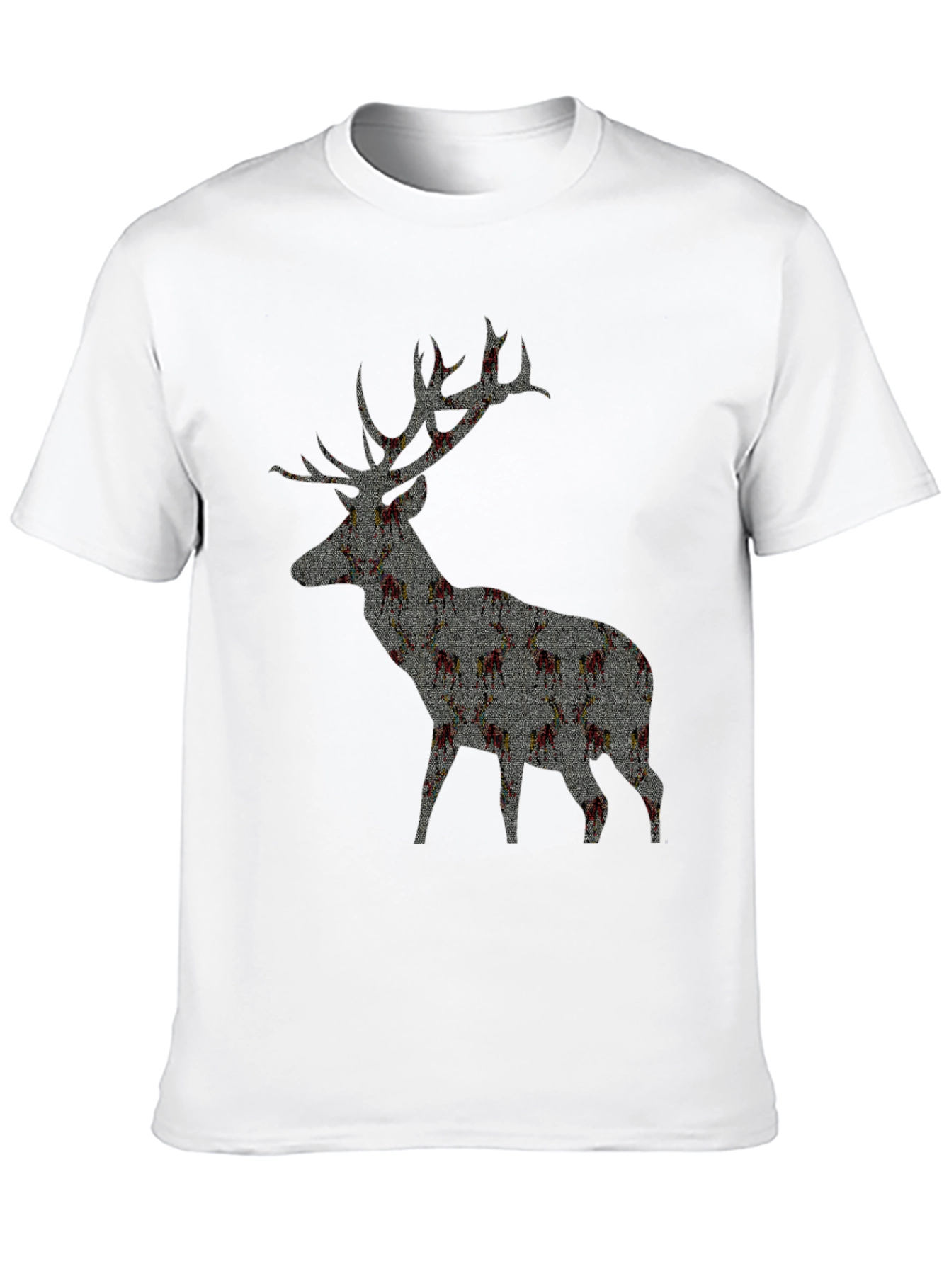 Deer Silhouette Graphic T-Shirt - Black