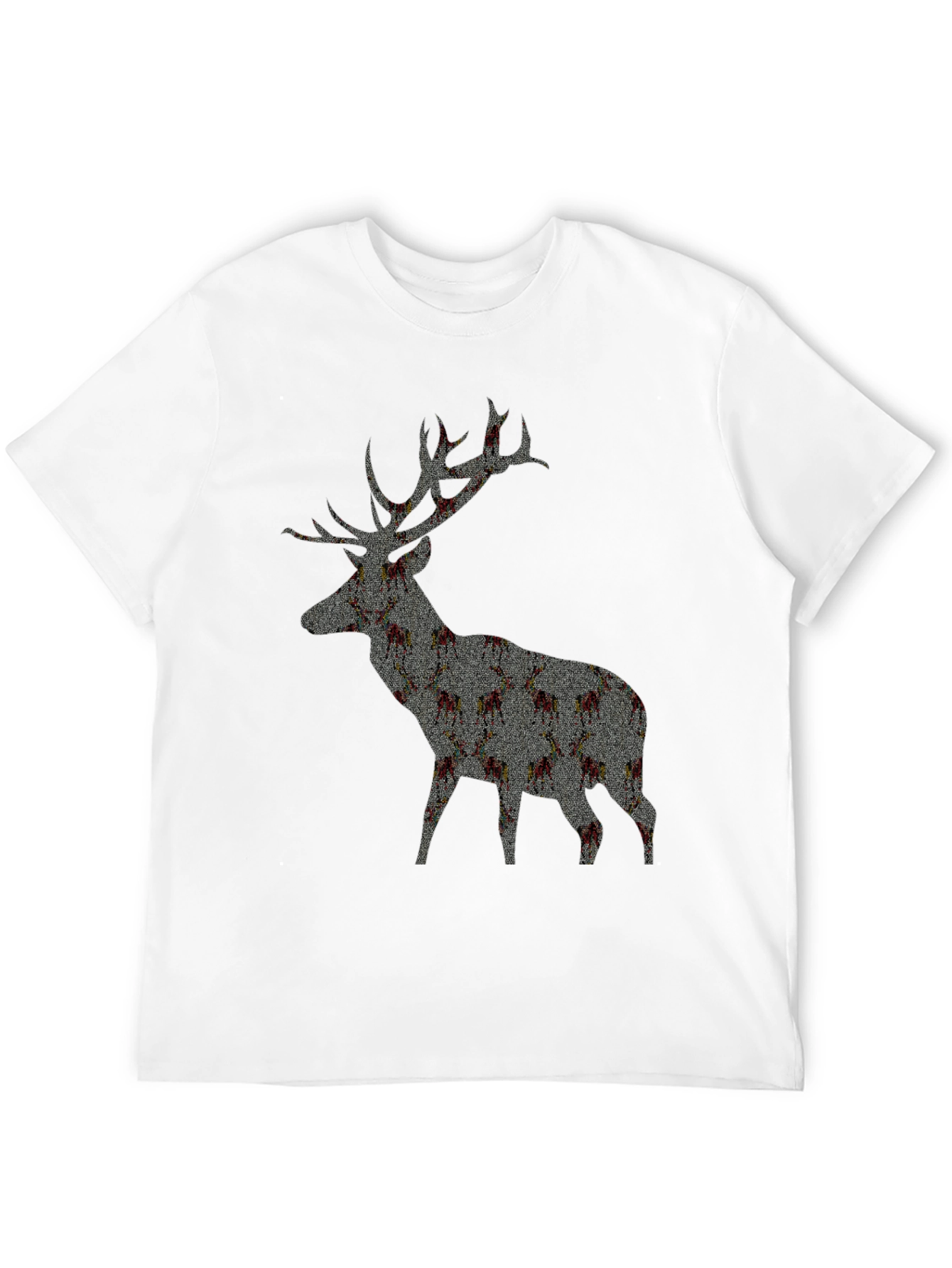 Deer Silhouette Graphic T-Shirt - Black