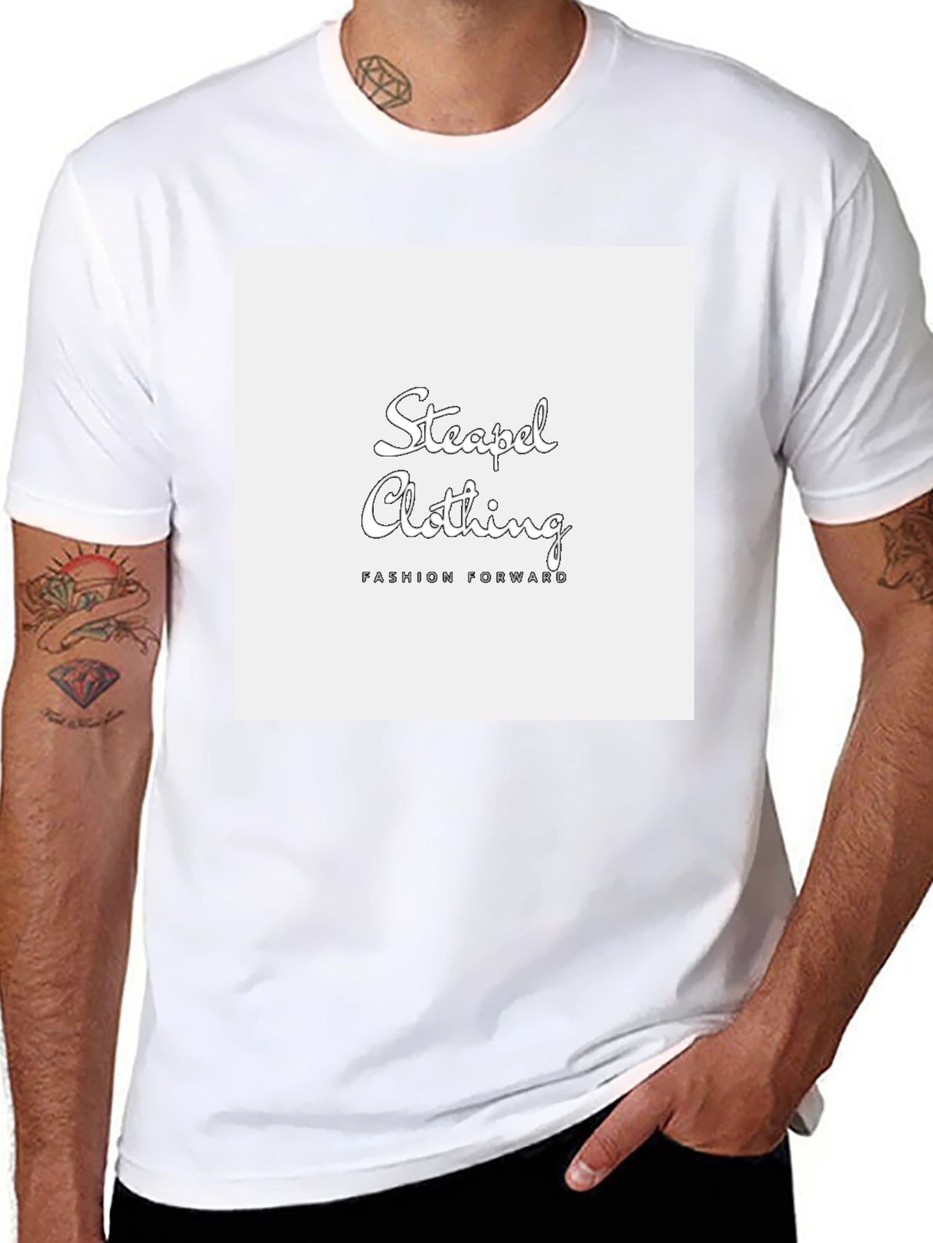 Stylish Black Graphic Tee - Steaped Clothing Fashion