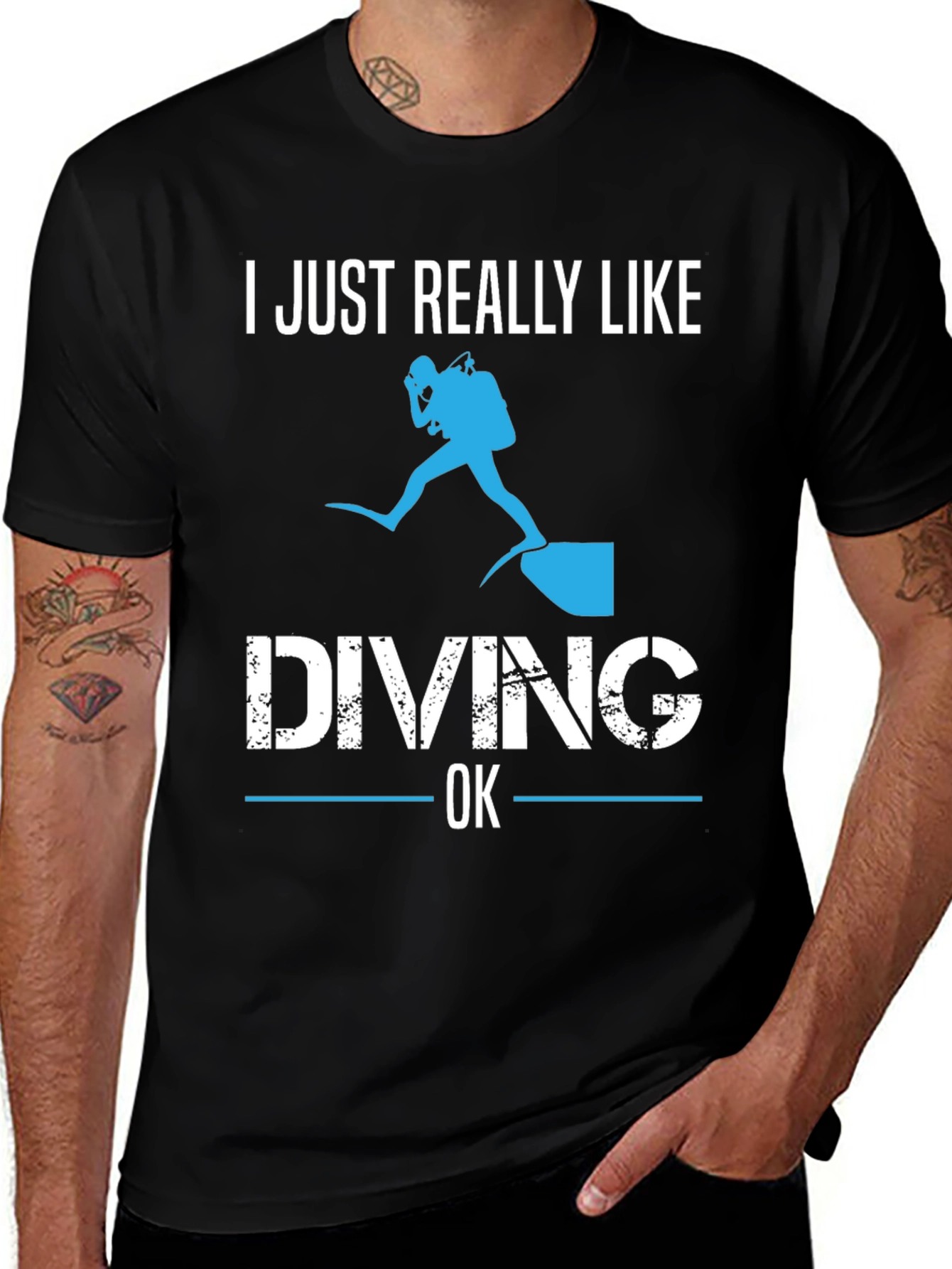 Diving Enthusiast Graphic T-Shirt