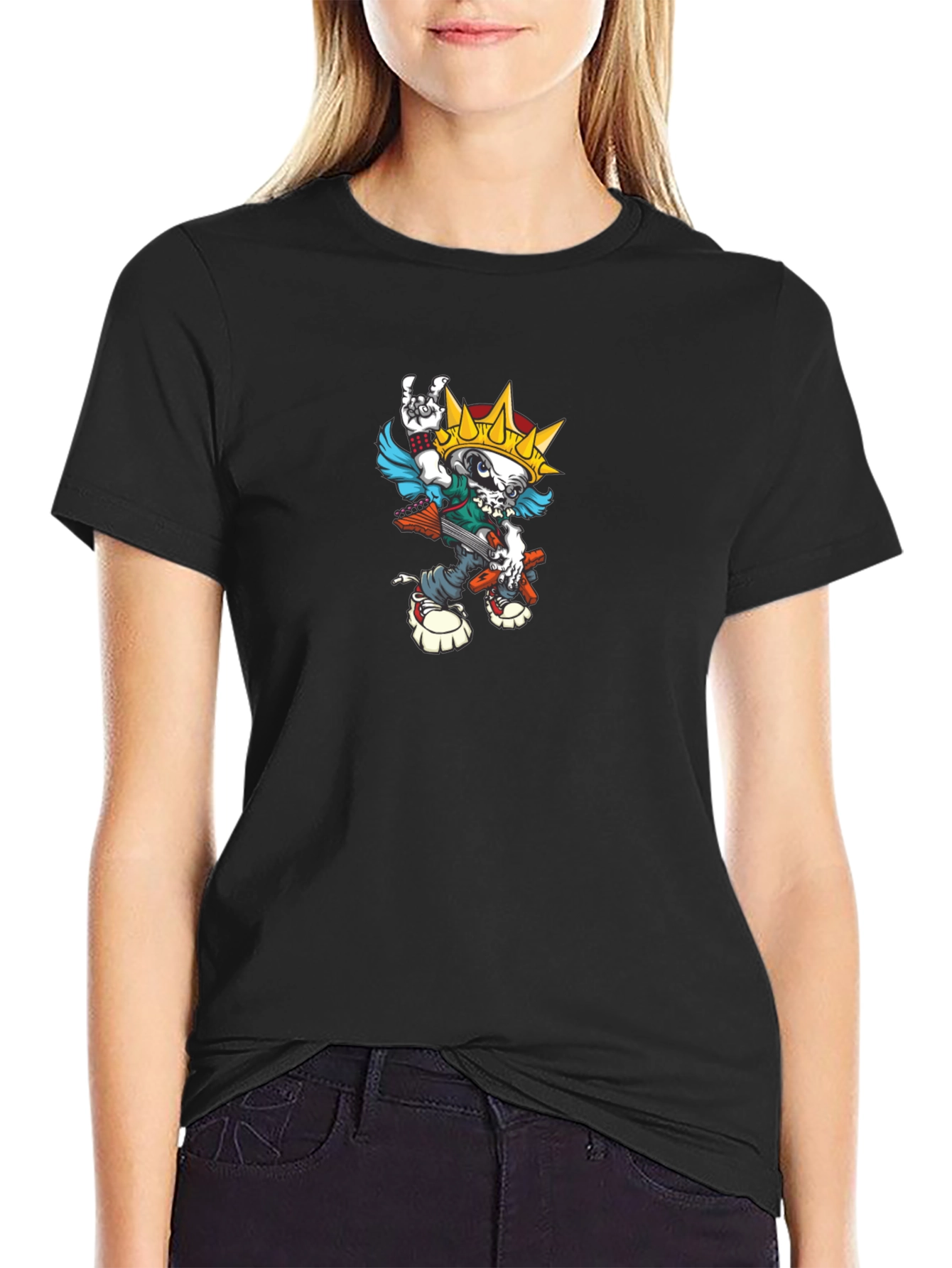 Skull King Graphic T-Shirt - Black Cotton Tee