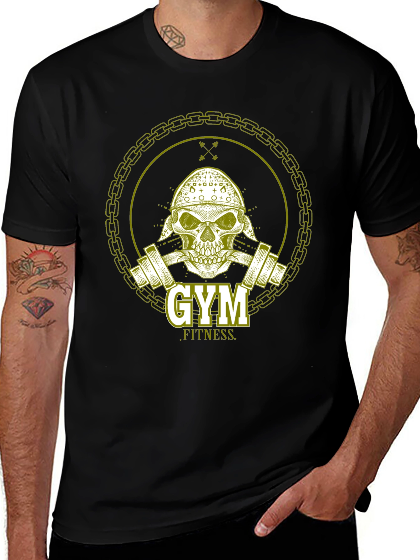 Gym Fitness Viking Skull T-Shirt