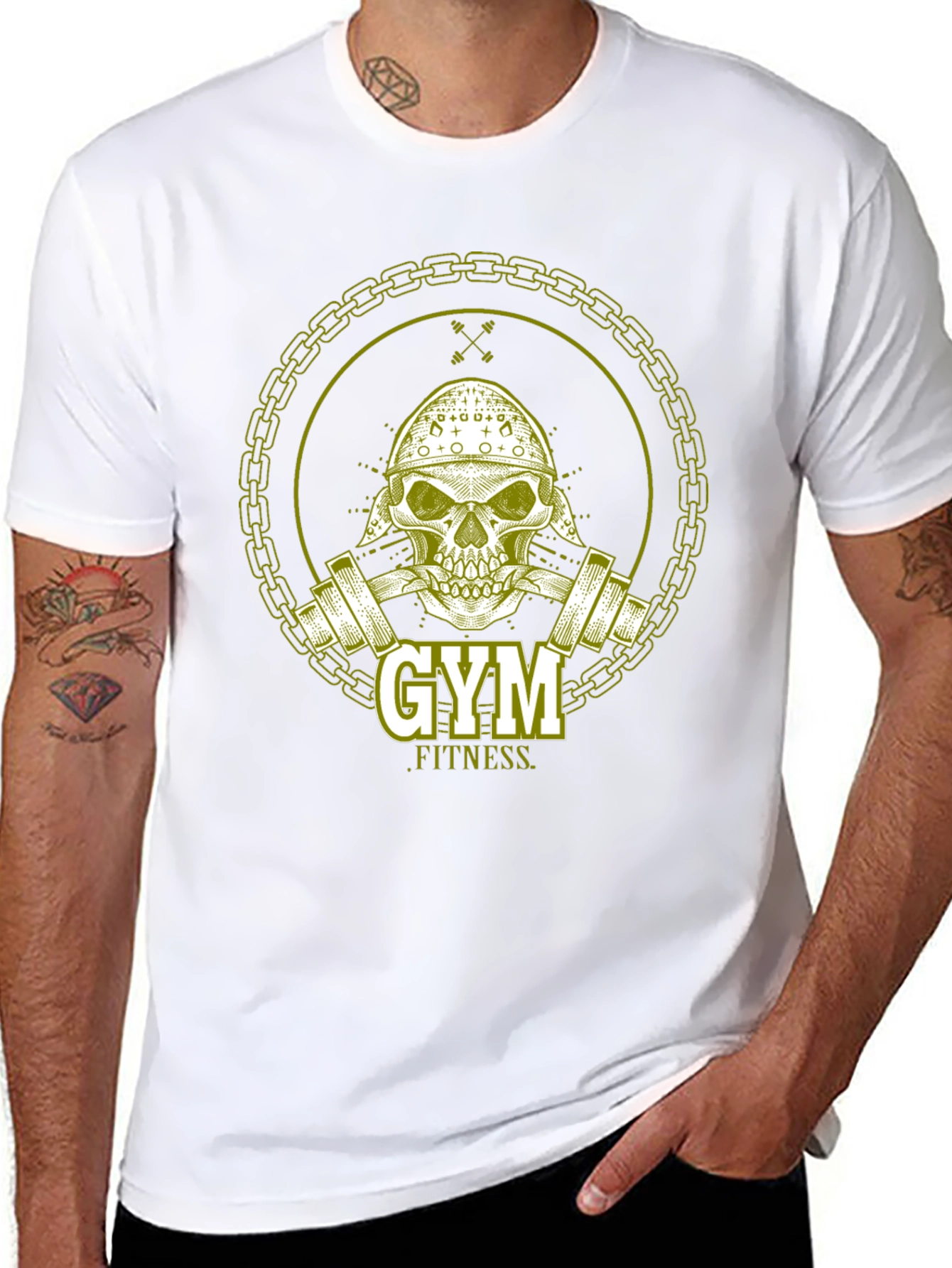 Gym Fitness Viking Skull T-Shirt
