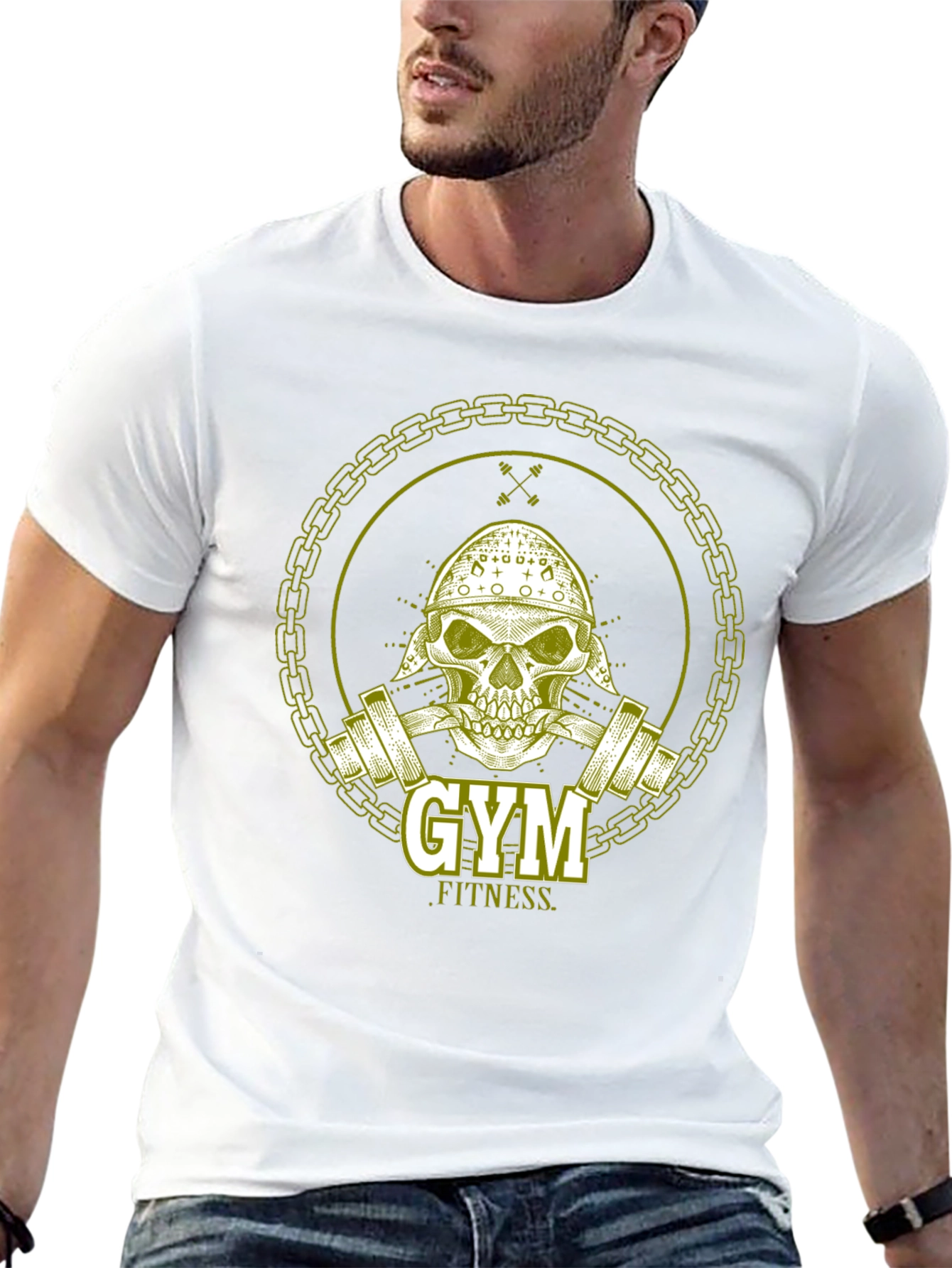 Gym Fitness Viking Skull T-Shirt