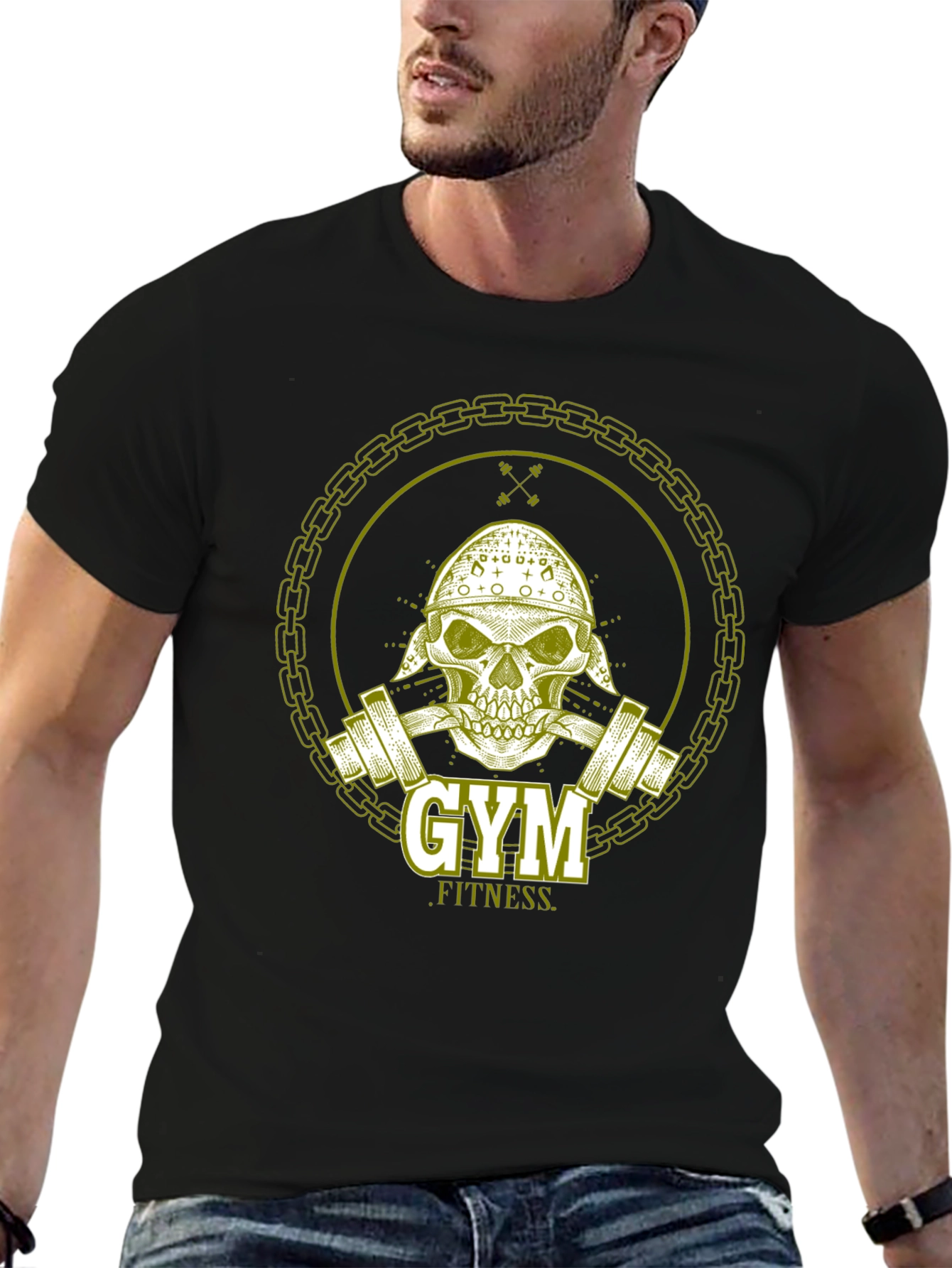 Gym Fitness Viking Skull T-Shirt