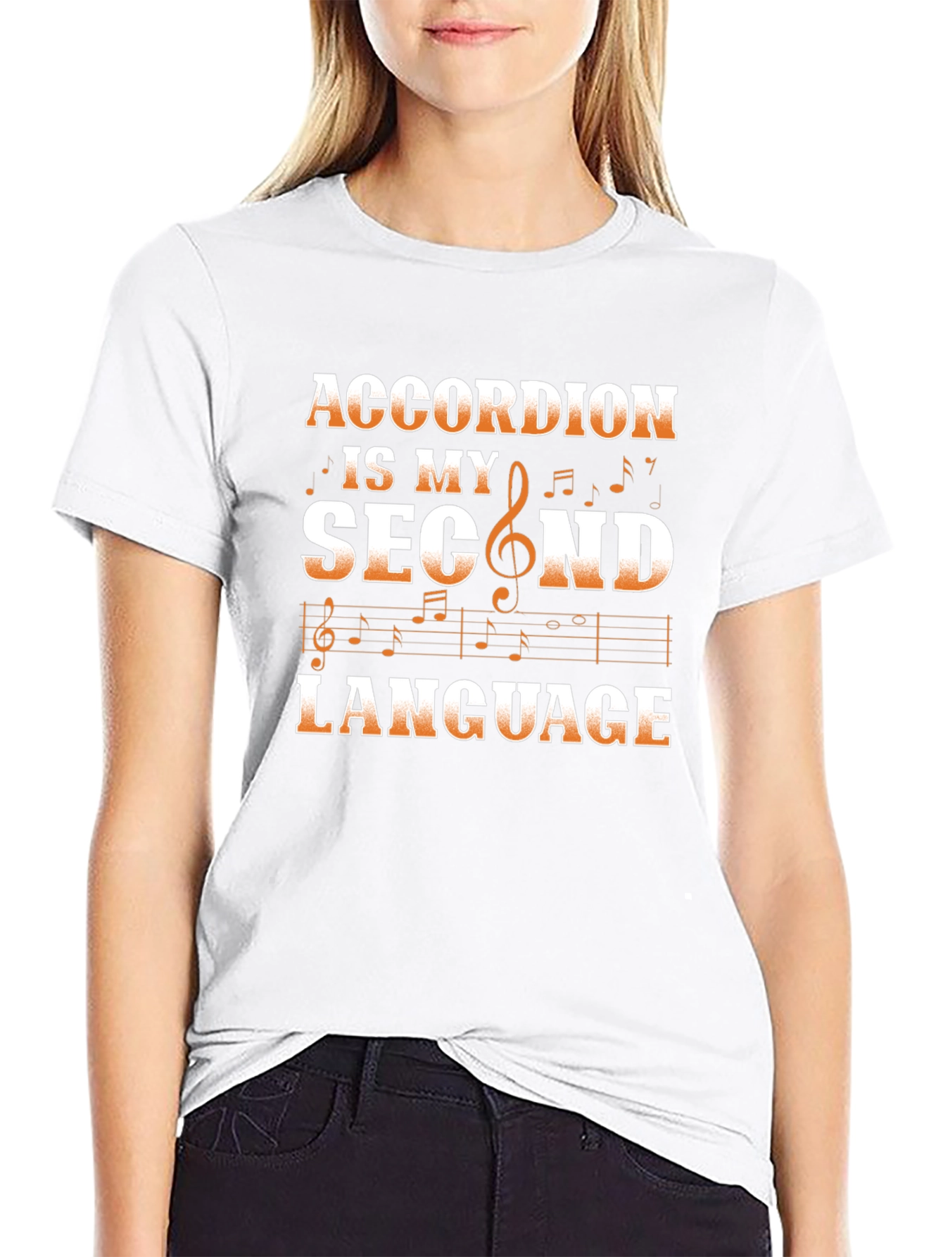 Accordion Second Language Graphic T-Shirt