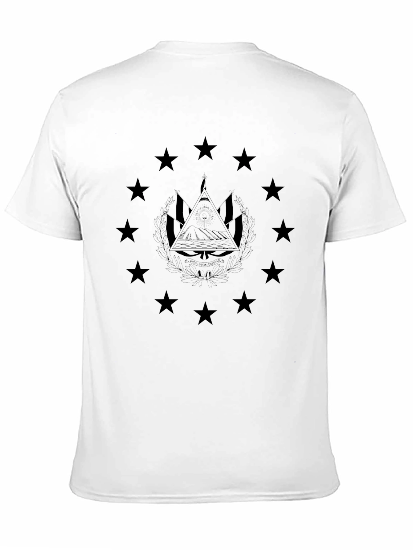 Mens Black T-Shirt with Pyramid Star Design