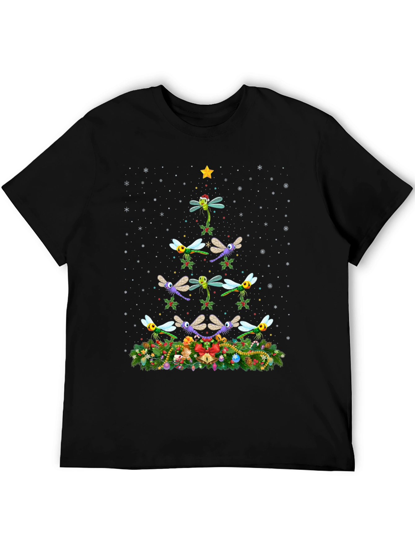 Dragonfly Christmas Tree T-Shirt